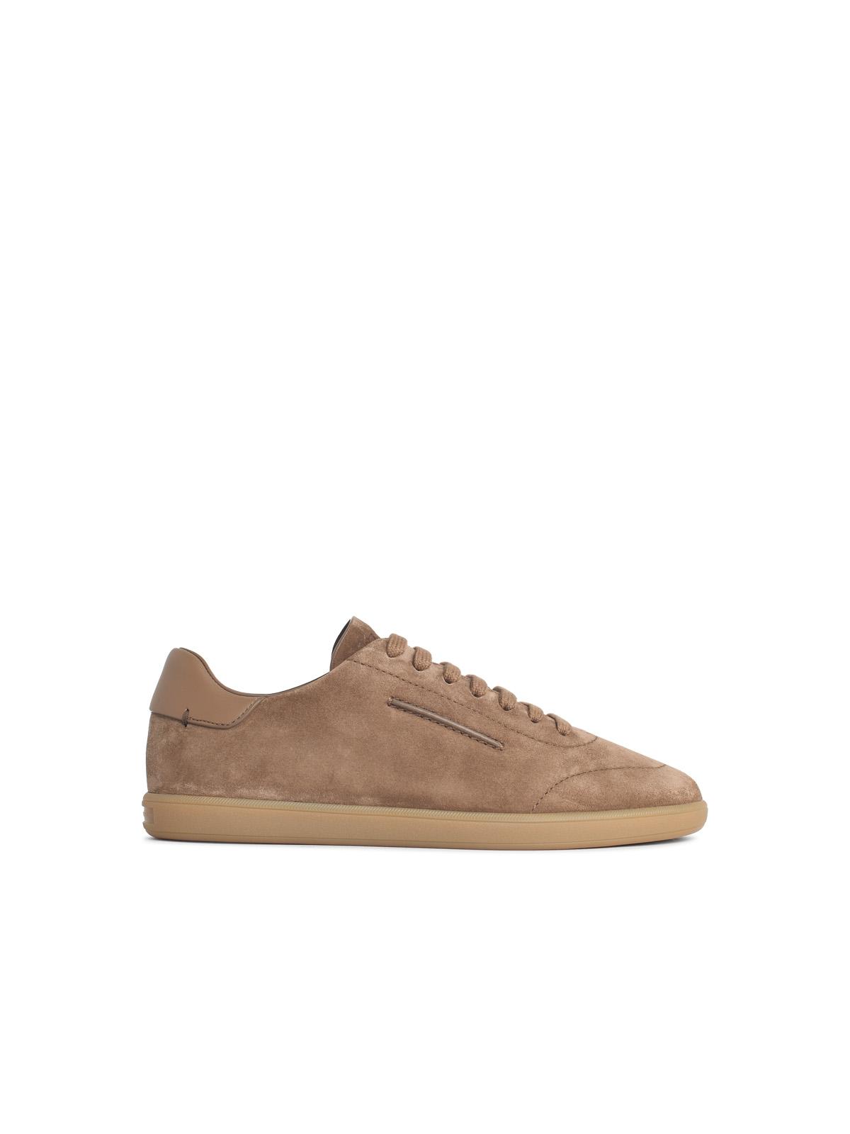 Zegna '232' Beige Suede Sneakers Men ZEGNA