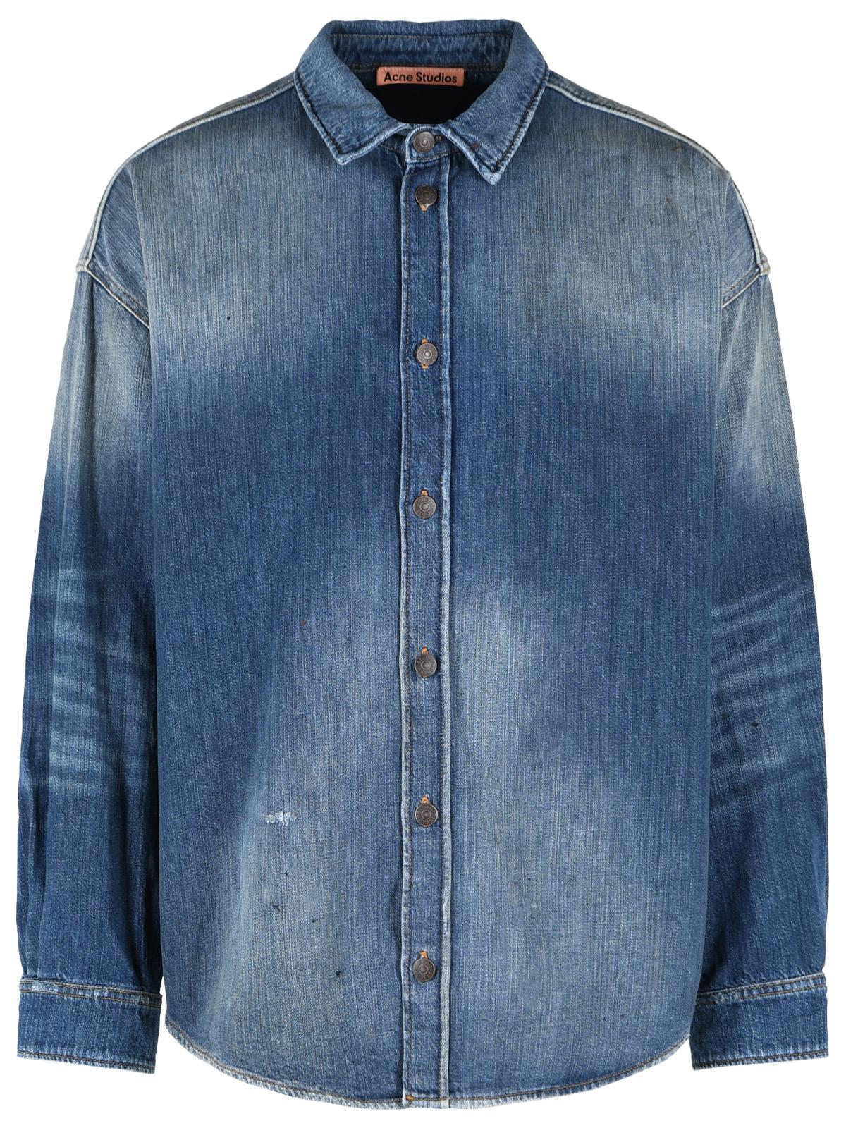 Acne Studios Blue Cotton Shirt Men ACNE STUDIOS