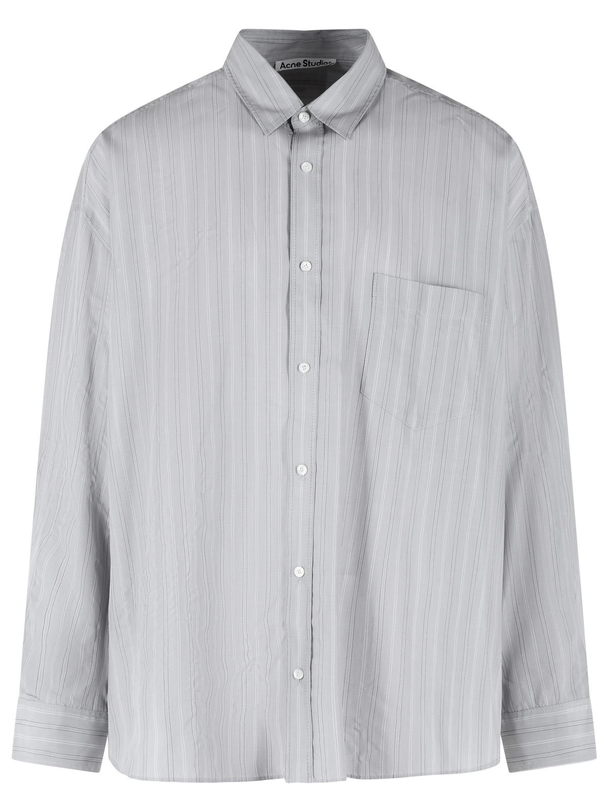 Acne Studios Grey Lyocell Shirt Men ACNE STUDIOS