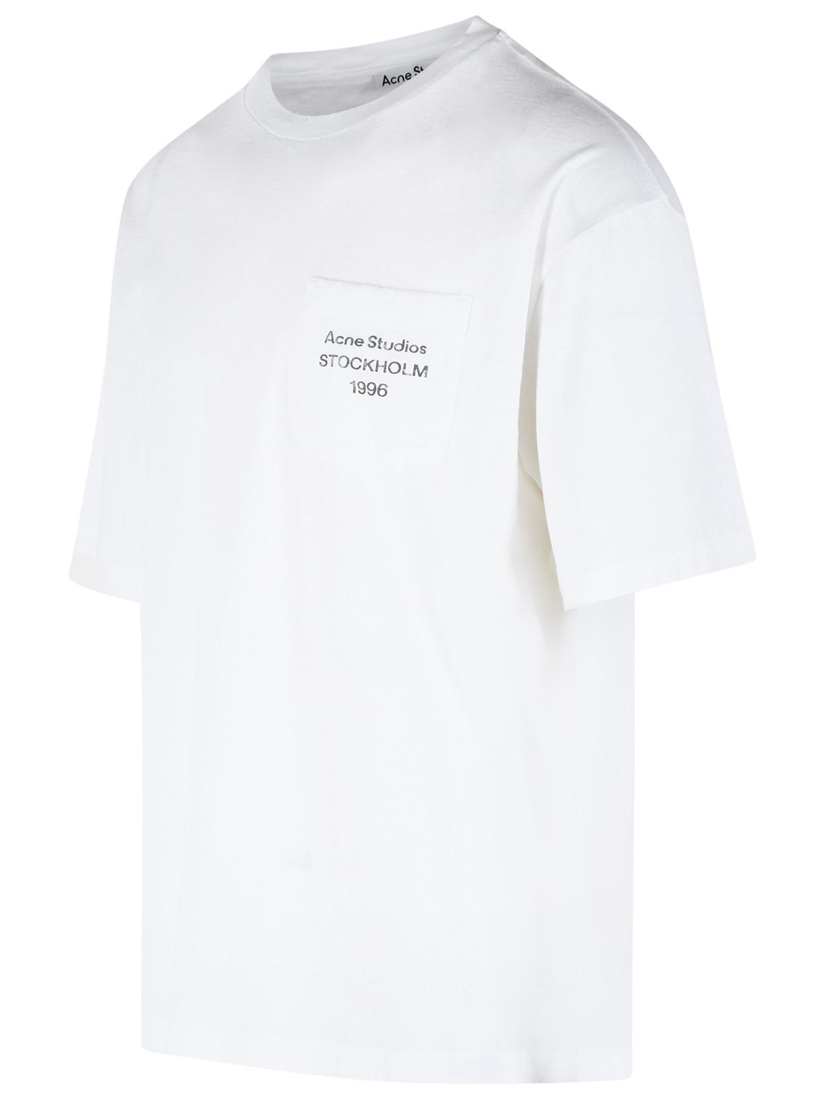 Acne Studios White Cotton And Linen T-Shirt Women ACNE STUDIOS