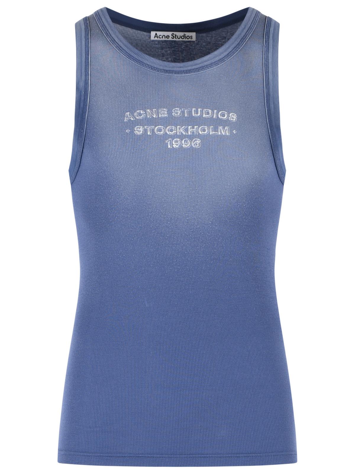 Acne Studios Navy Cotton Blend Tank Top Men ACNE STUDIOS
