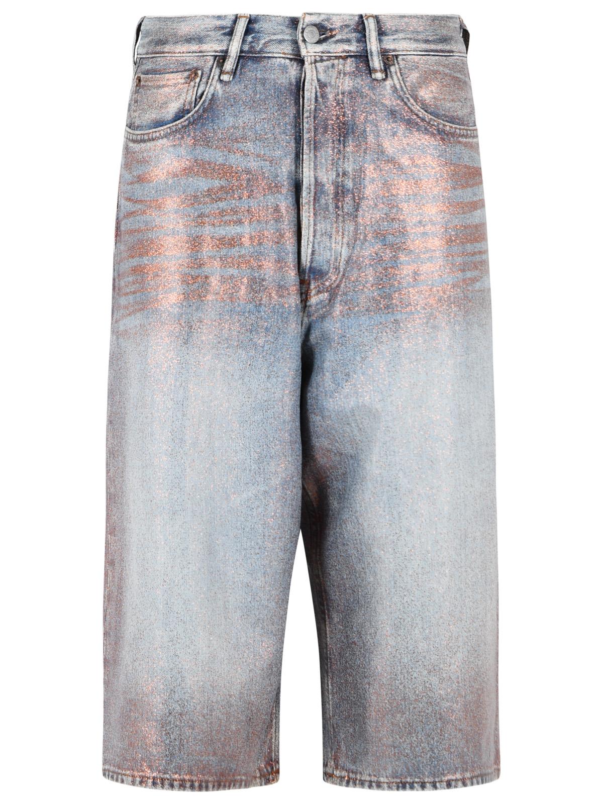 Acne Studios 'Rose Copper/Light Blue' Cotton Blend Bermuda Shorts Women ACNE STUDIOS
