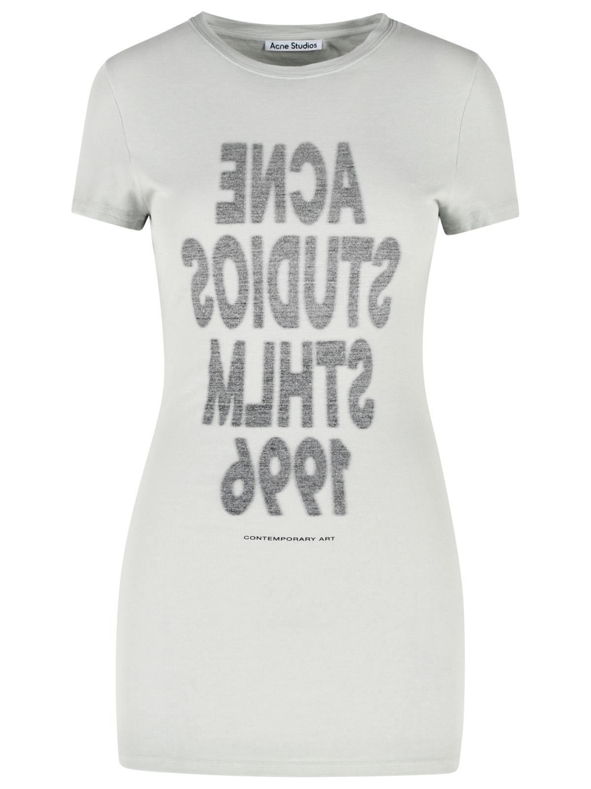 Acne Studios Cold Grey Cotton T-Shirt Women ACNE STUDIOS