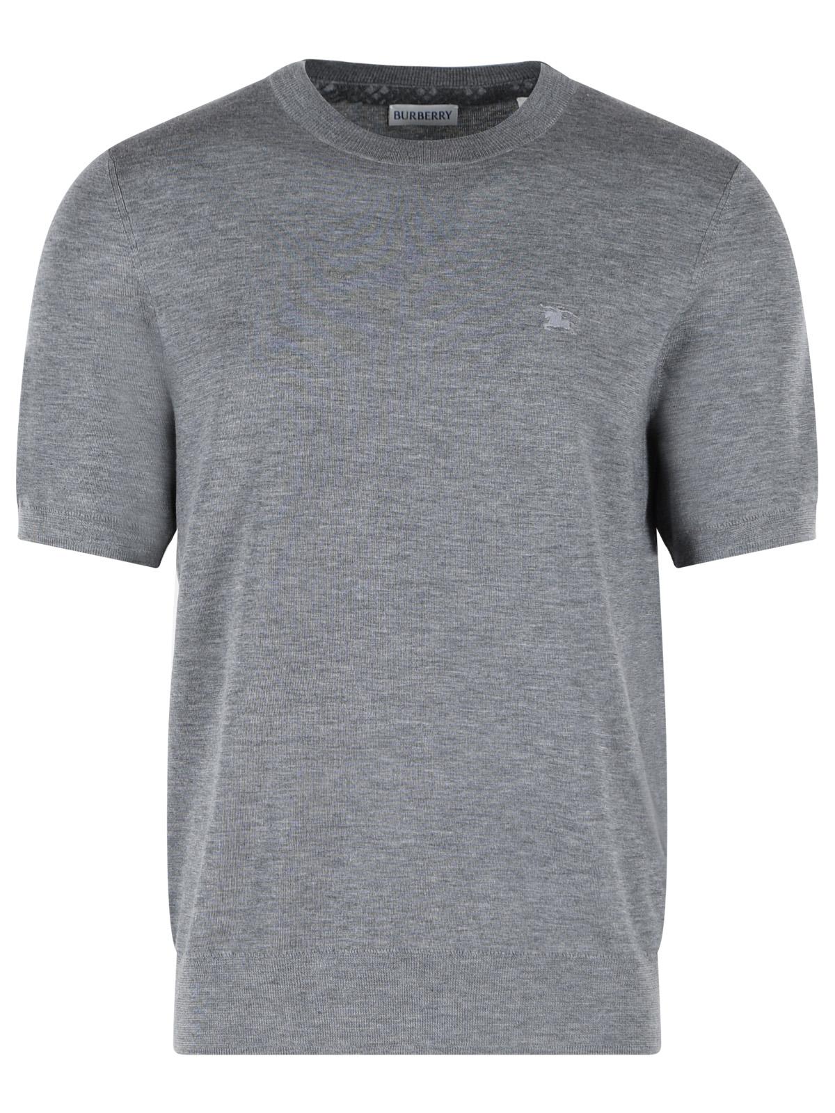 Burberry 'Tom' Grey Cashmere T-Shirt Men BURBERRY
