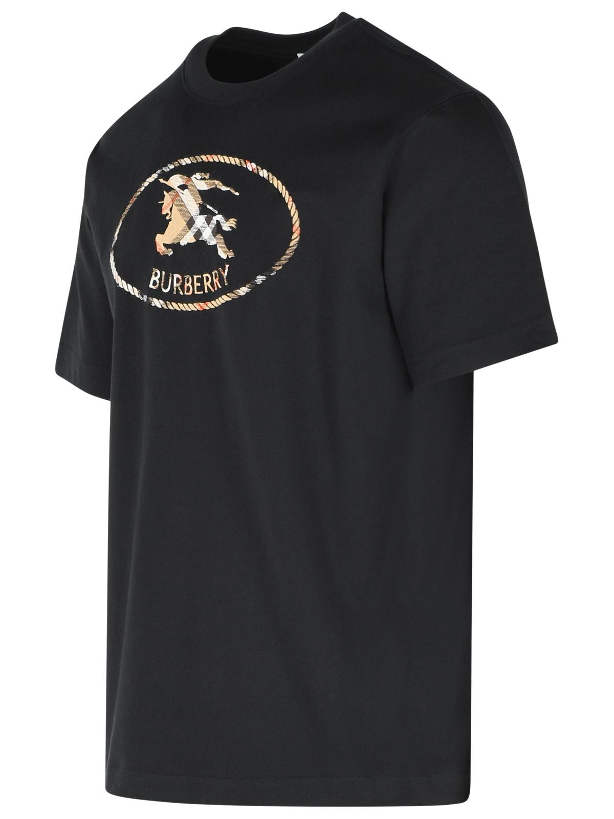Burberry 'Seth' Black Cotton T-Shirt Men BURBERRY