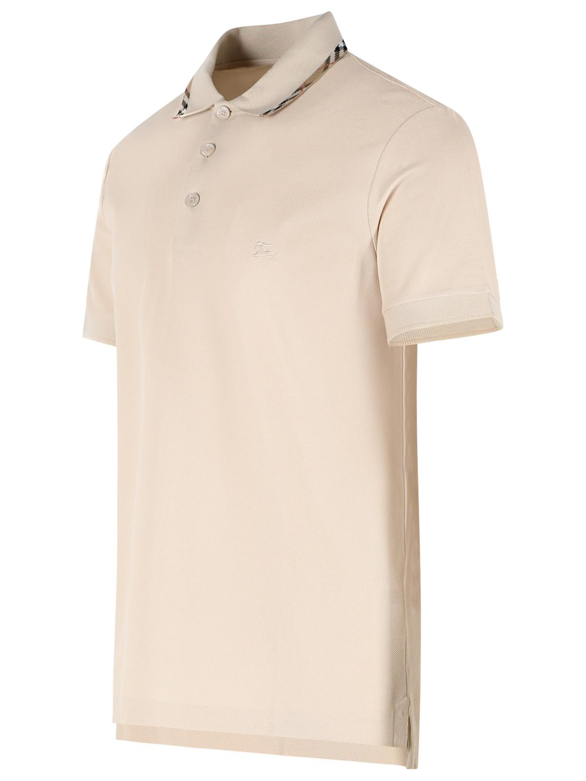 Burberry Begie 'Eddie' Cotton Polo Shirt Men BURBERRY