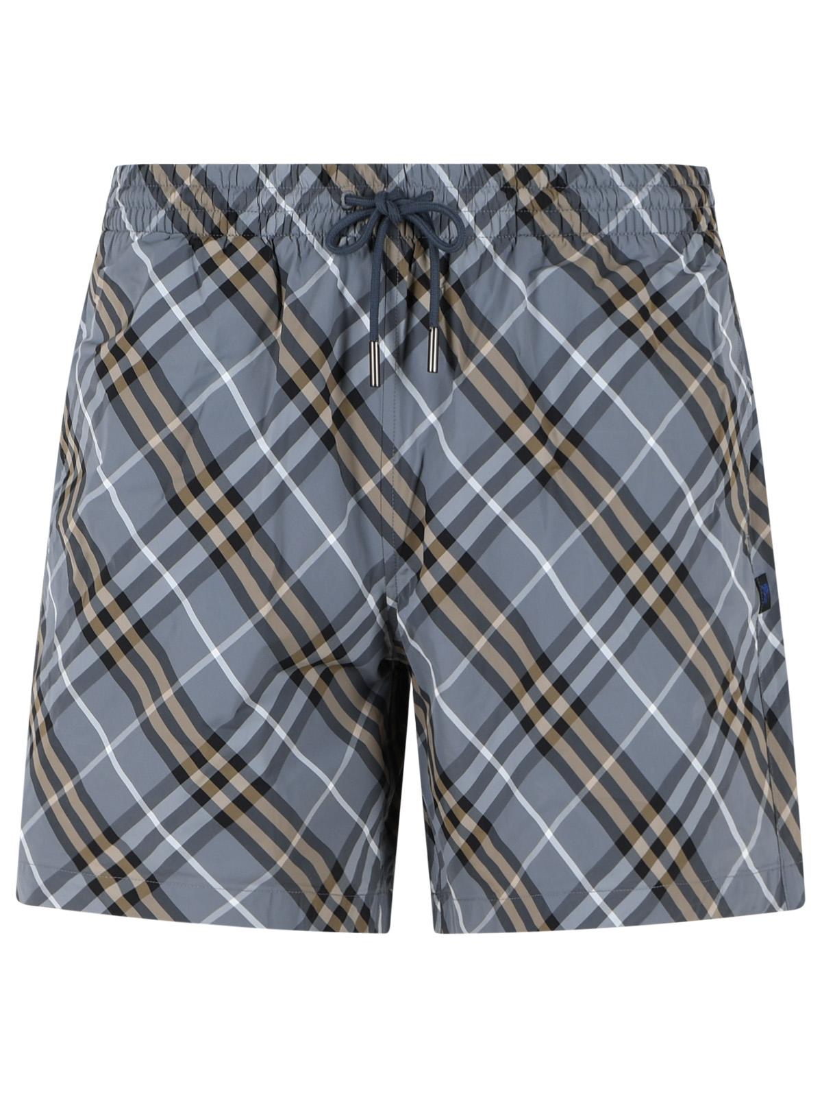 Burberry Grey Polyamide Swimsuit Men BURBERRY