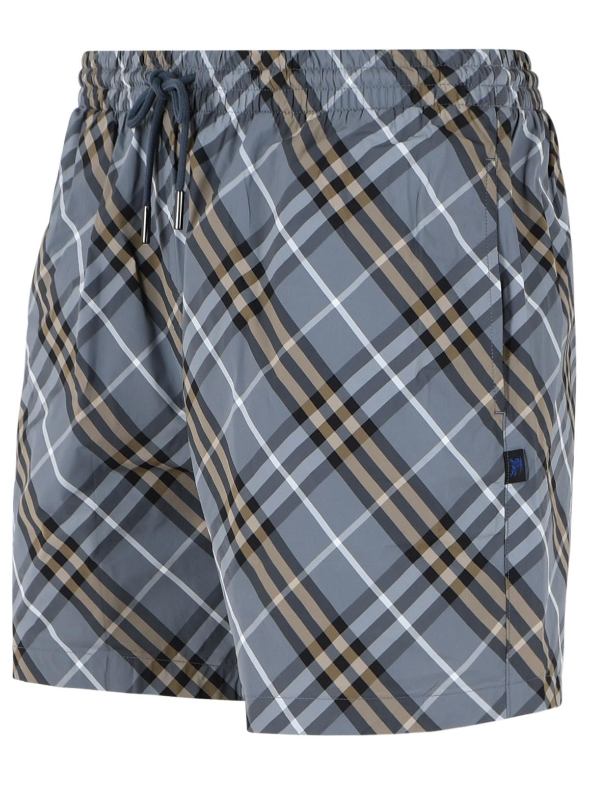 Burberry Grey Polyamide Swimsuit Men BURBERRY