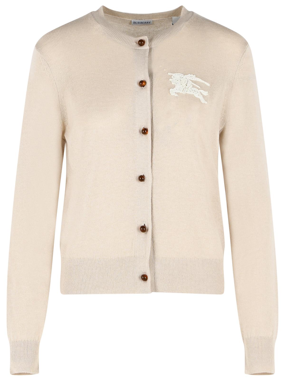 Burberry 'Ravella' Beige Wool Blend Cardigan Women BURBERRY