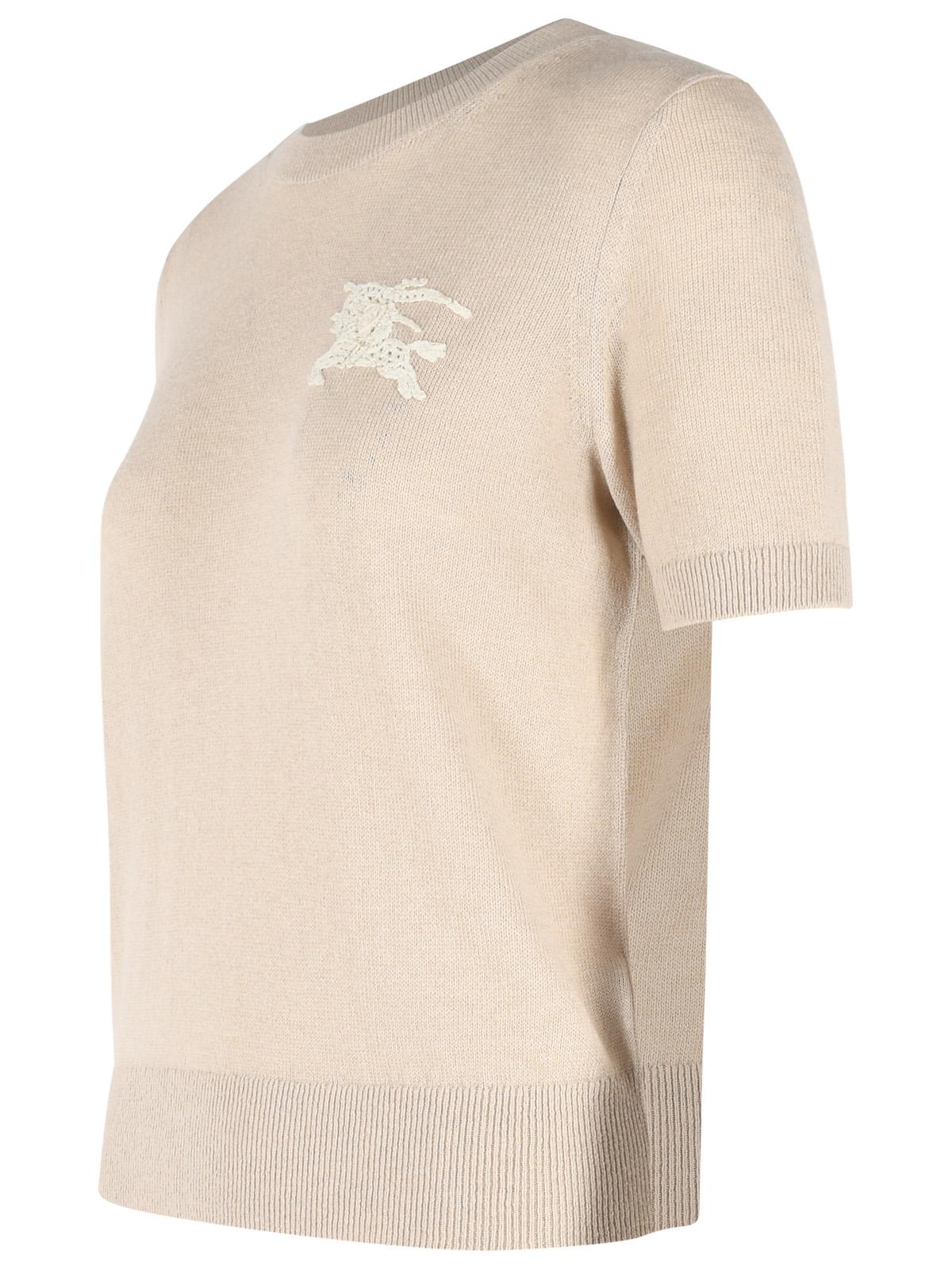 Burberry 'Anisa' Beige Cotton And Wool Sweater Women BURBERRY