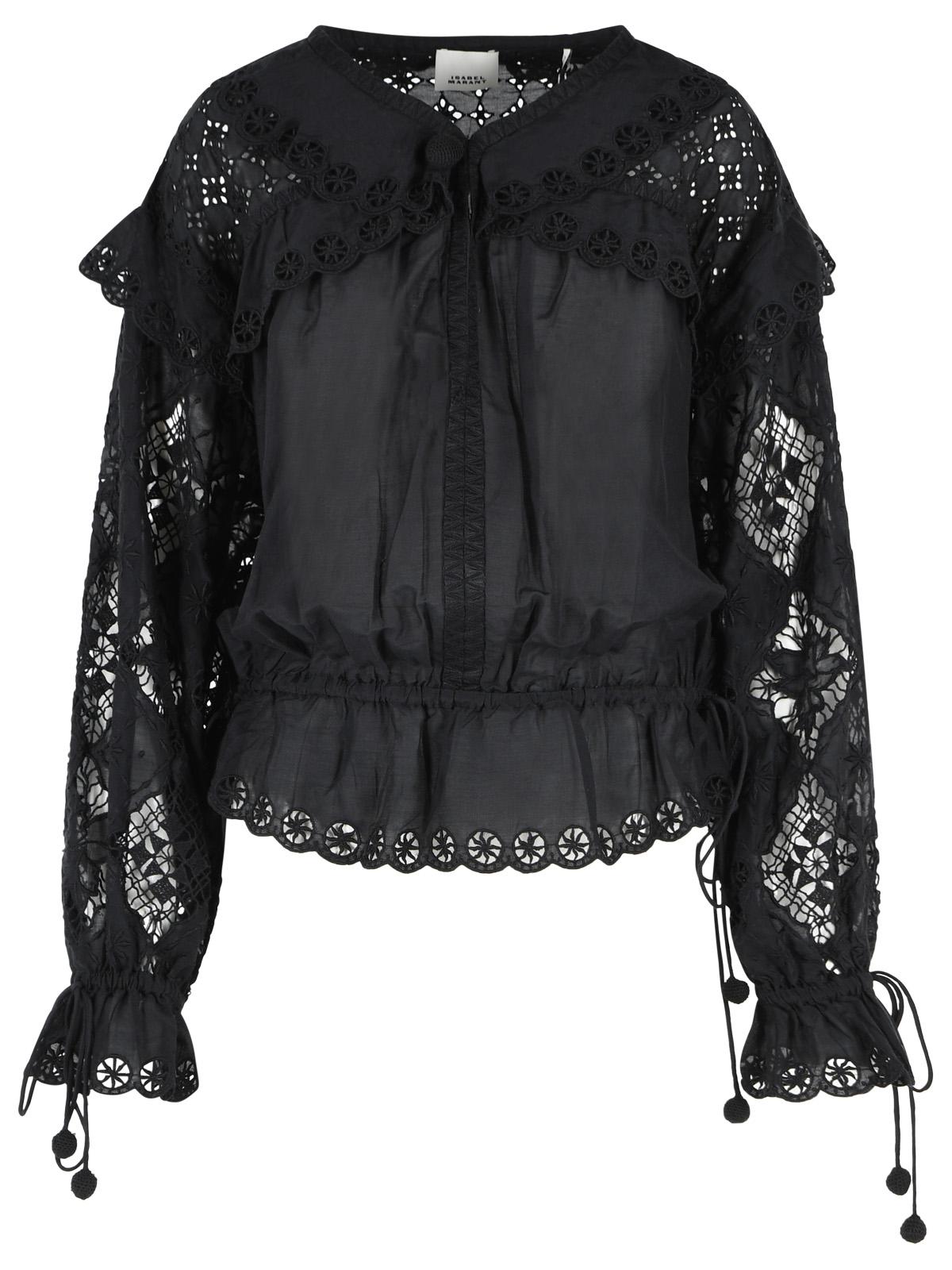 Isabel Marant 'Nowana' Black Cotton Blouse Women ISABEL MARANT