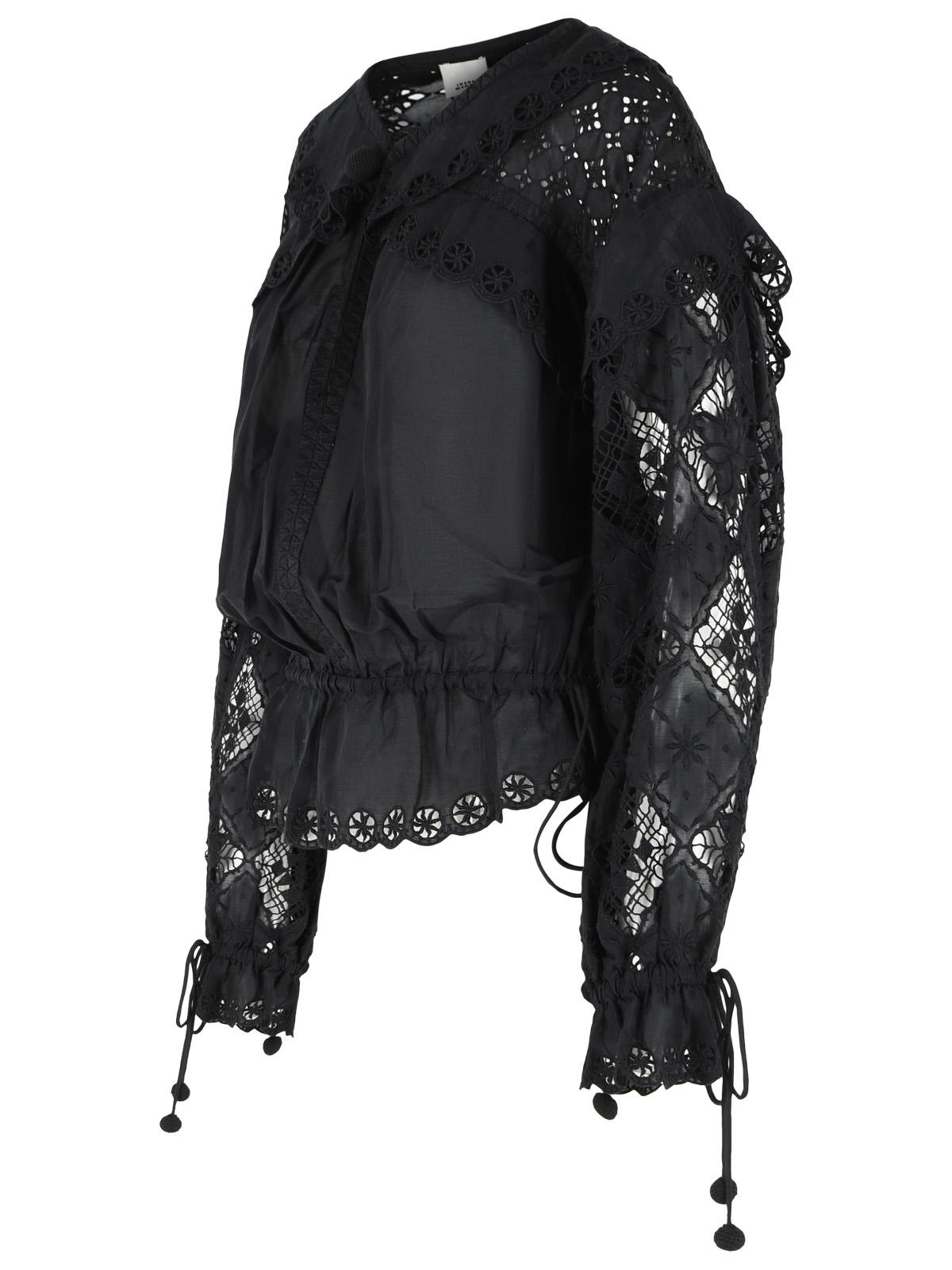 Isabel Marant 'Nowana' Black Cotton Blouse Women ISABEL MARANT