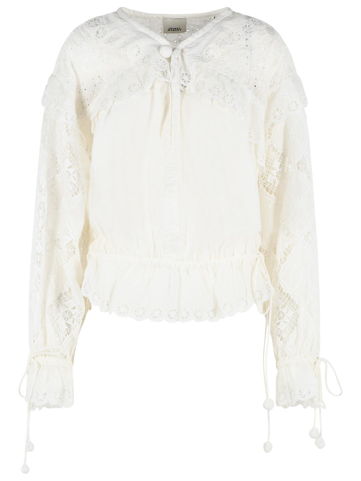 Isabel Marant 'Nowana' White Cotton Blouse Women ISABEL MARANT
