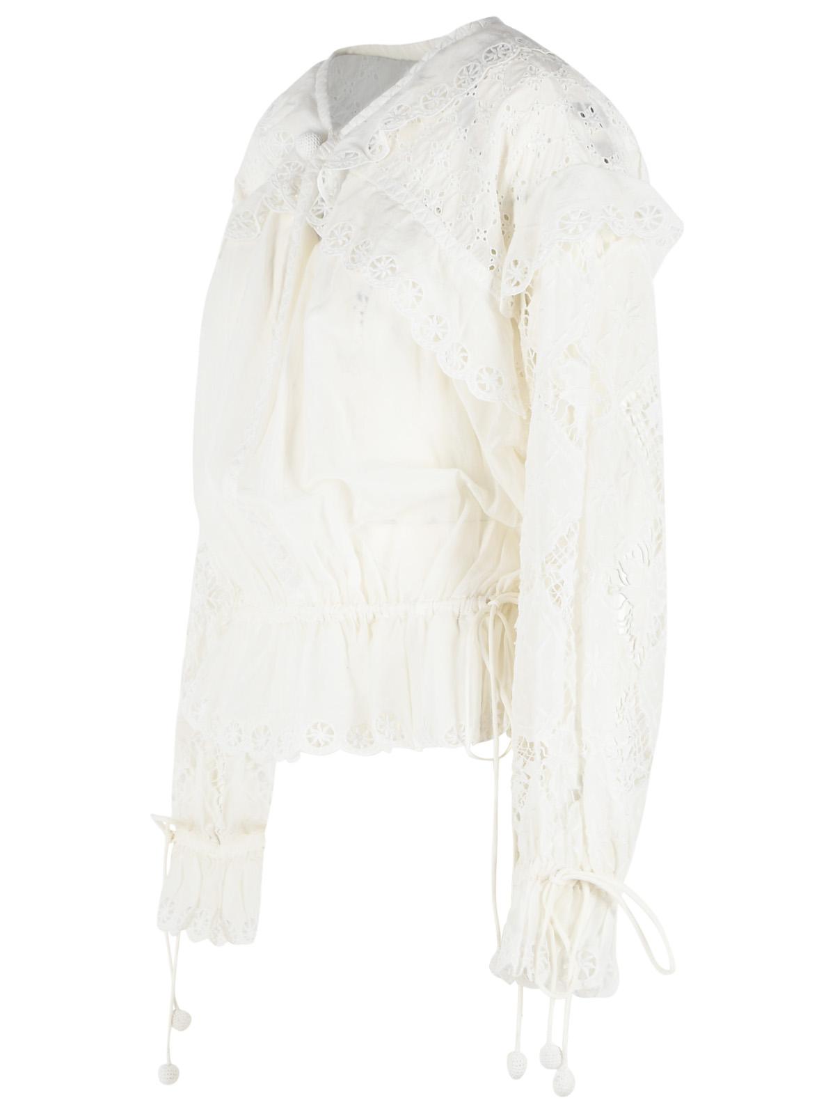 Isabel Marant 'Nowana' White Cotton Blouse Women ISABEL MARANT