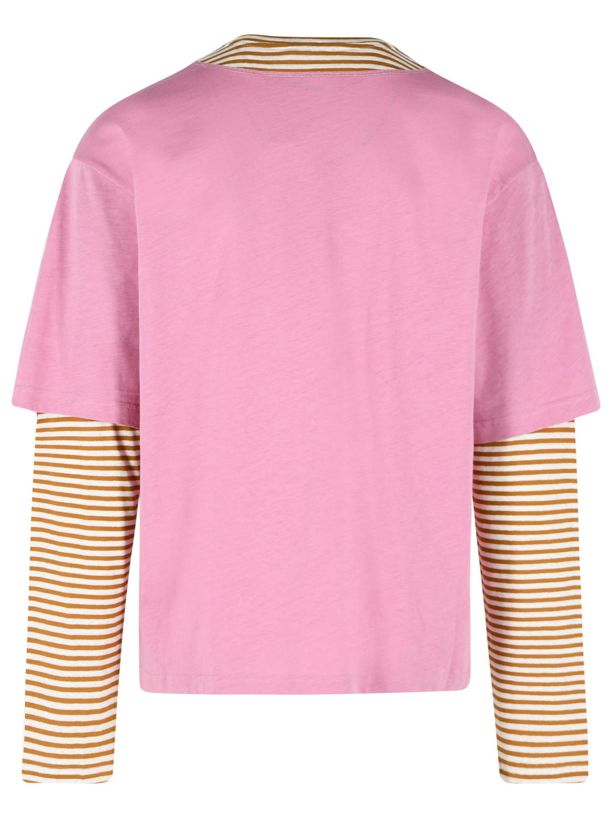 Marni Pink Linen And Cotton Double Layer T-Shirt Men MARNI