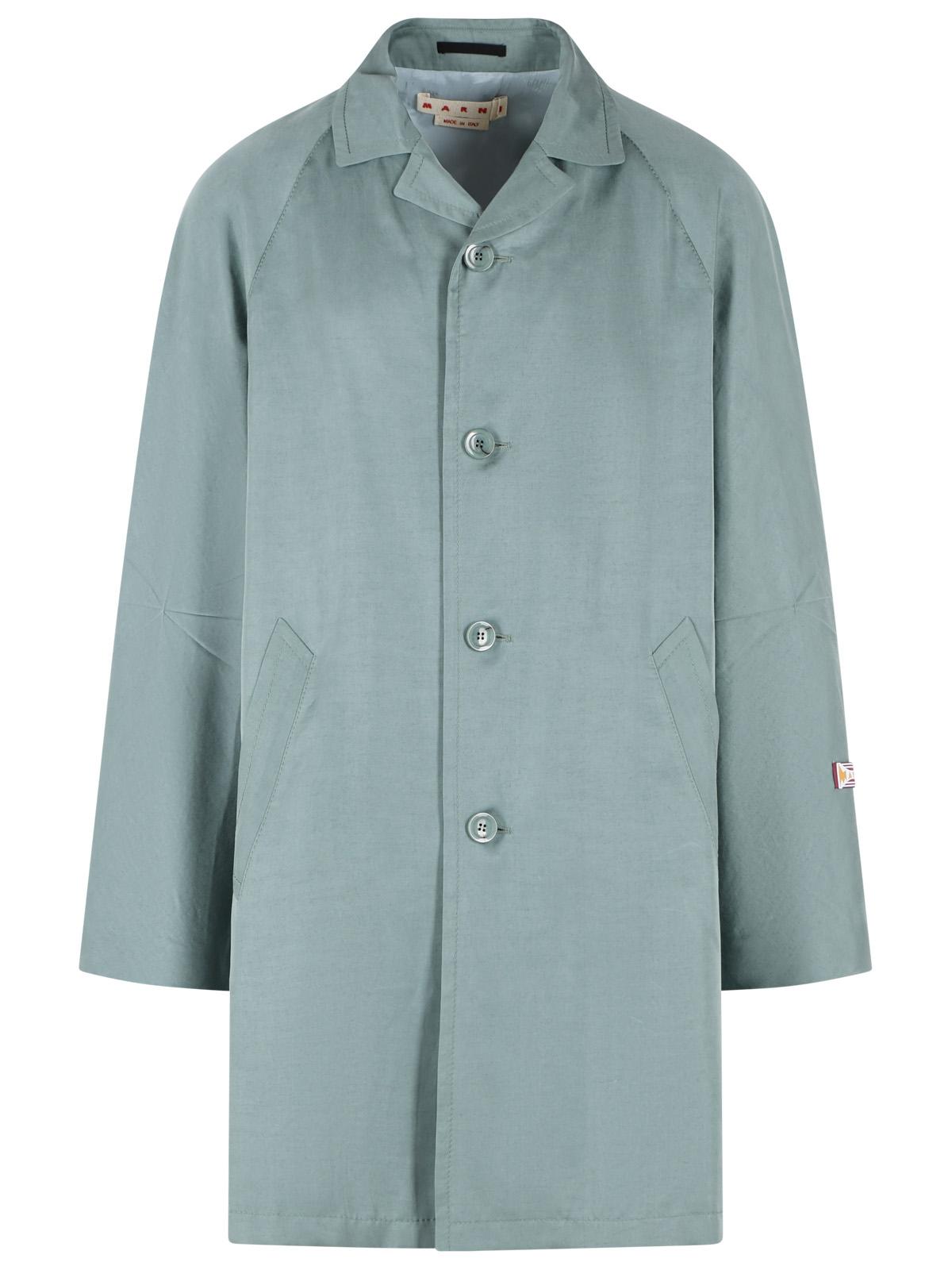 Marni Green 'Lyocell' Trench Coat Men MARNI