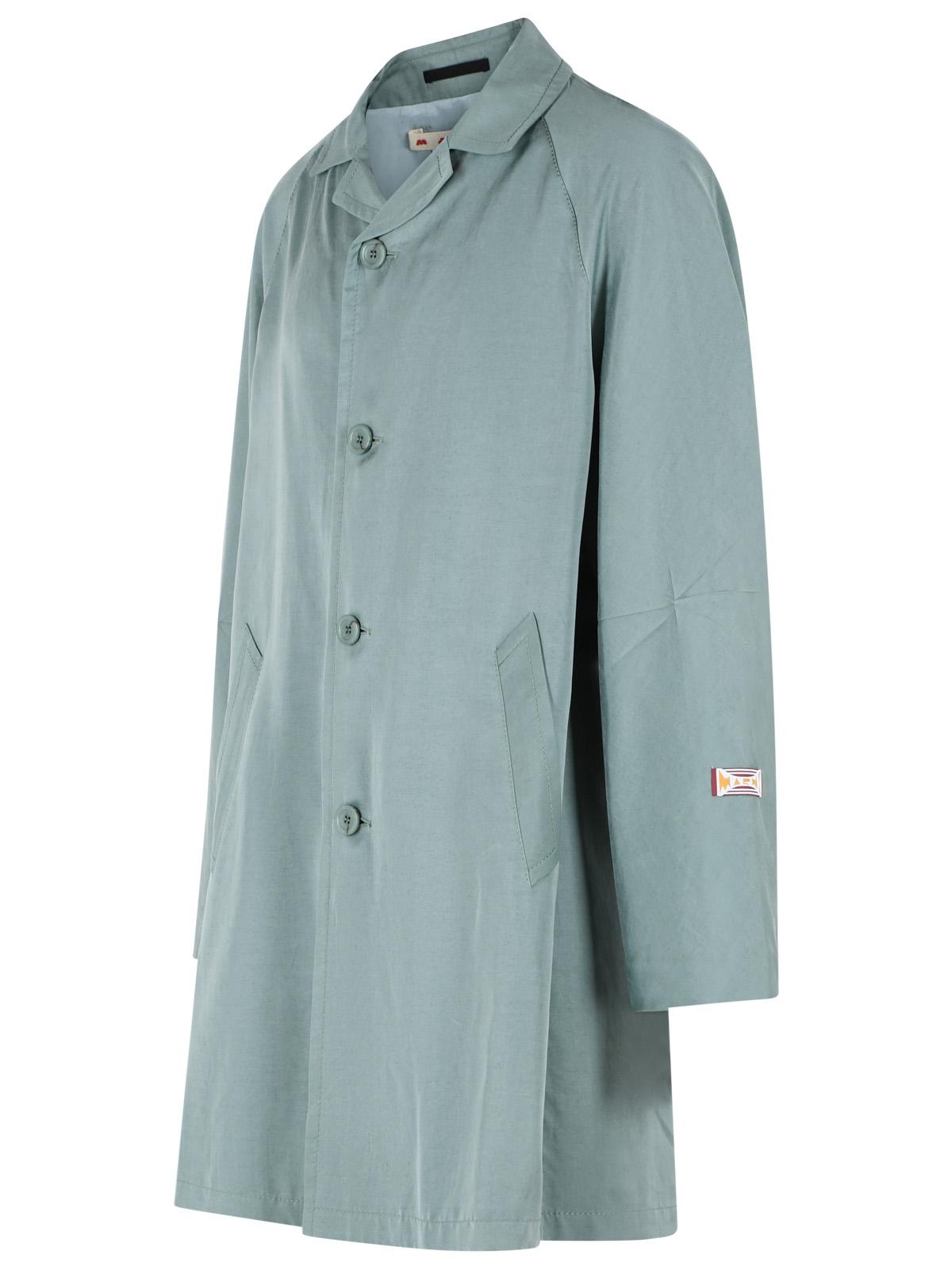 Marni Green 'Lyocell' Trench Coat Men MARNI