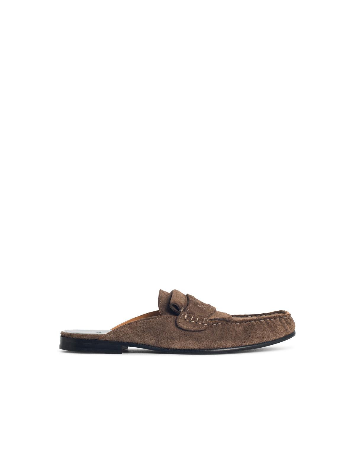 Marni Brown Suede Sabots Men MARNI