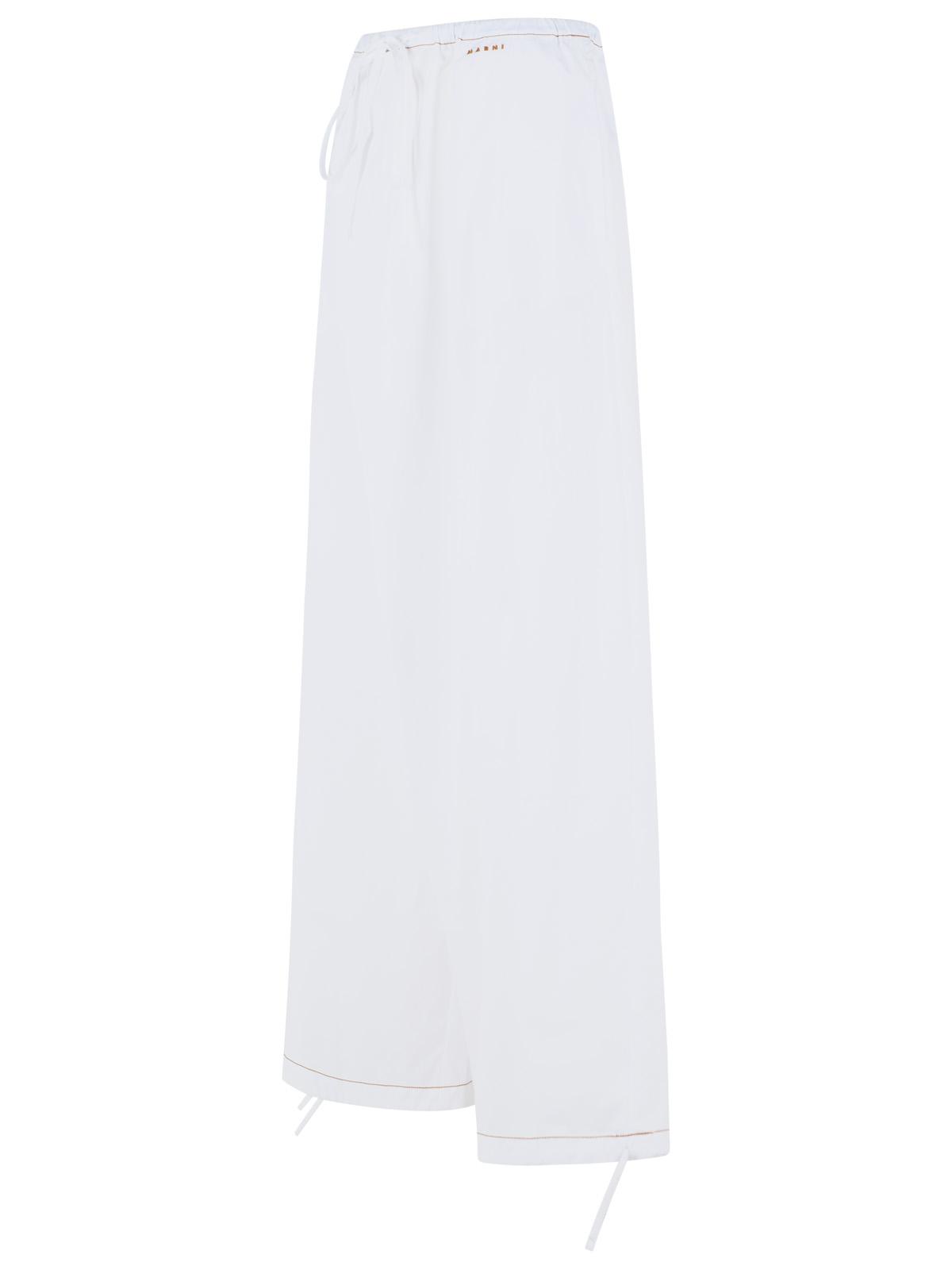 Marni White Cotton Pants Women MARNI