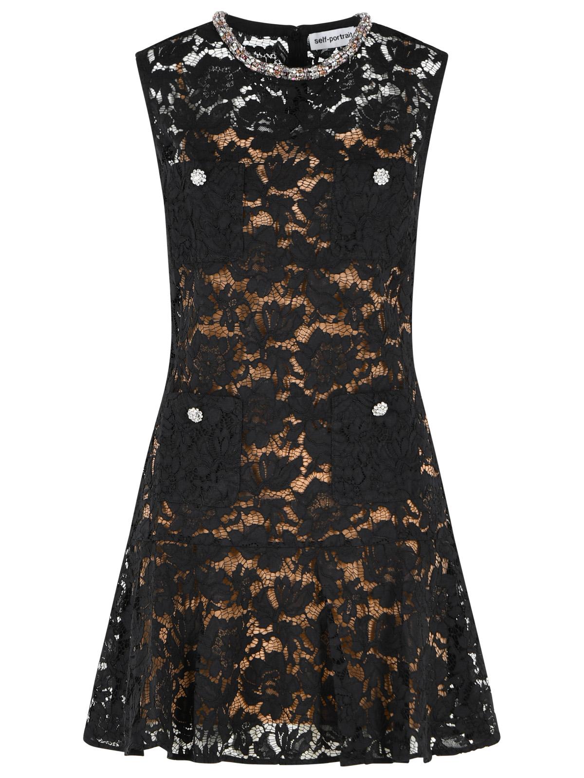 Self Portrait Black Polyester Dress Women SELF-PORTRAIT