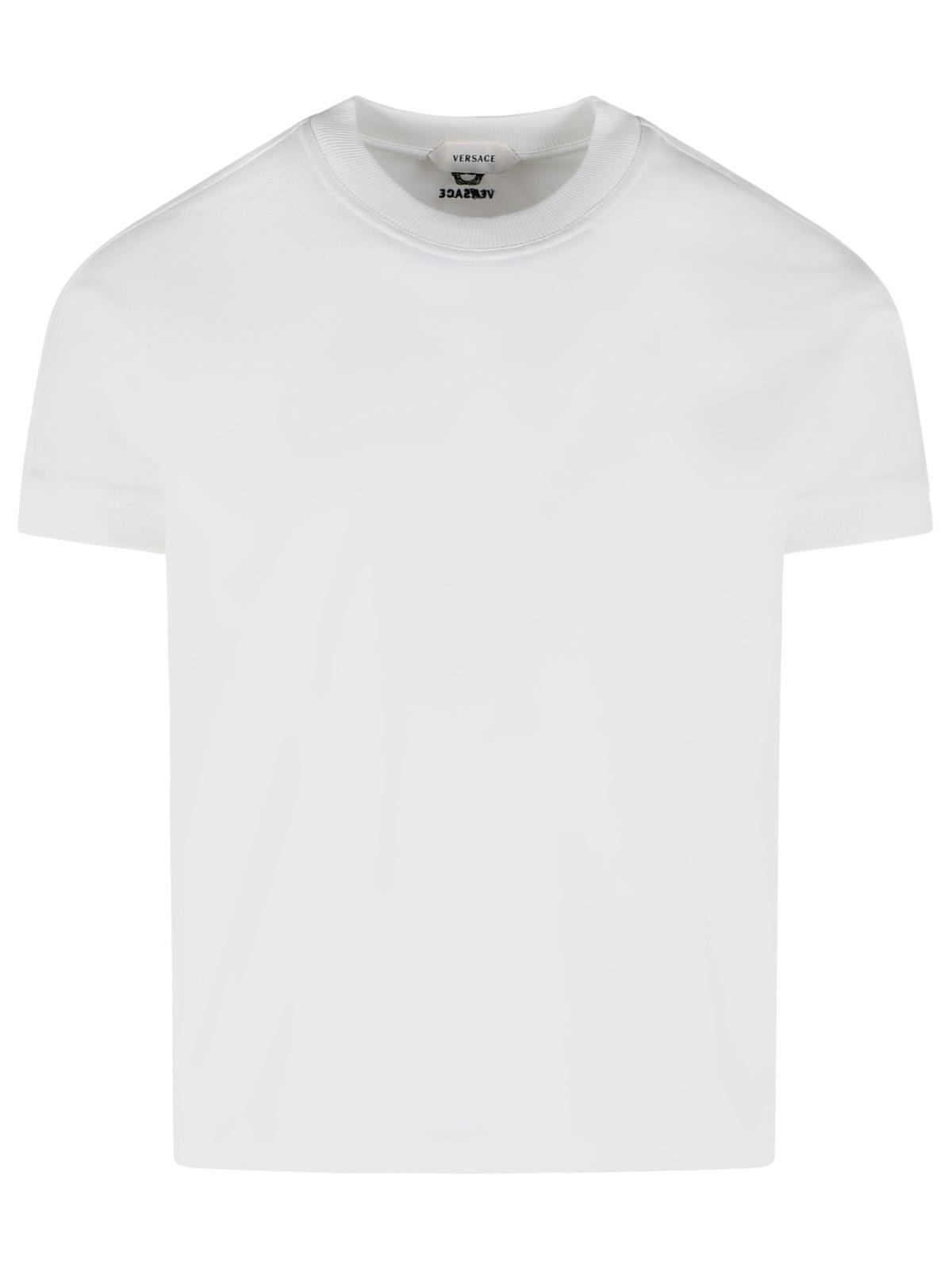 Versace White Stretch Cotton T-Shirt Men VERSACE