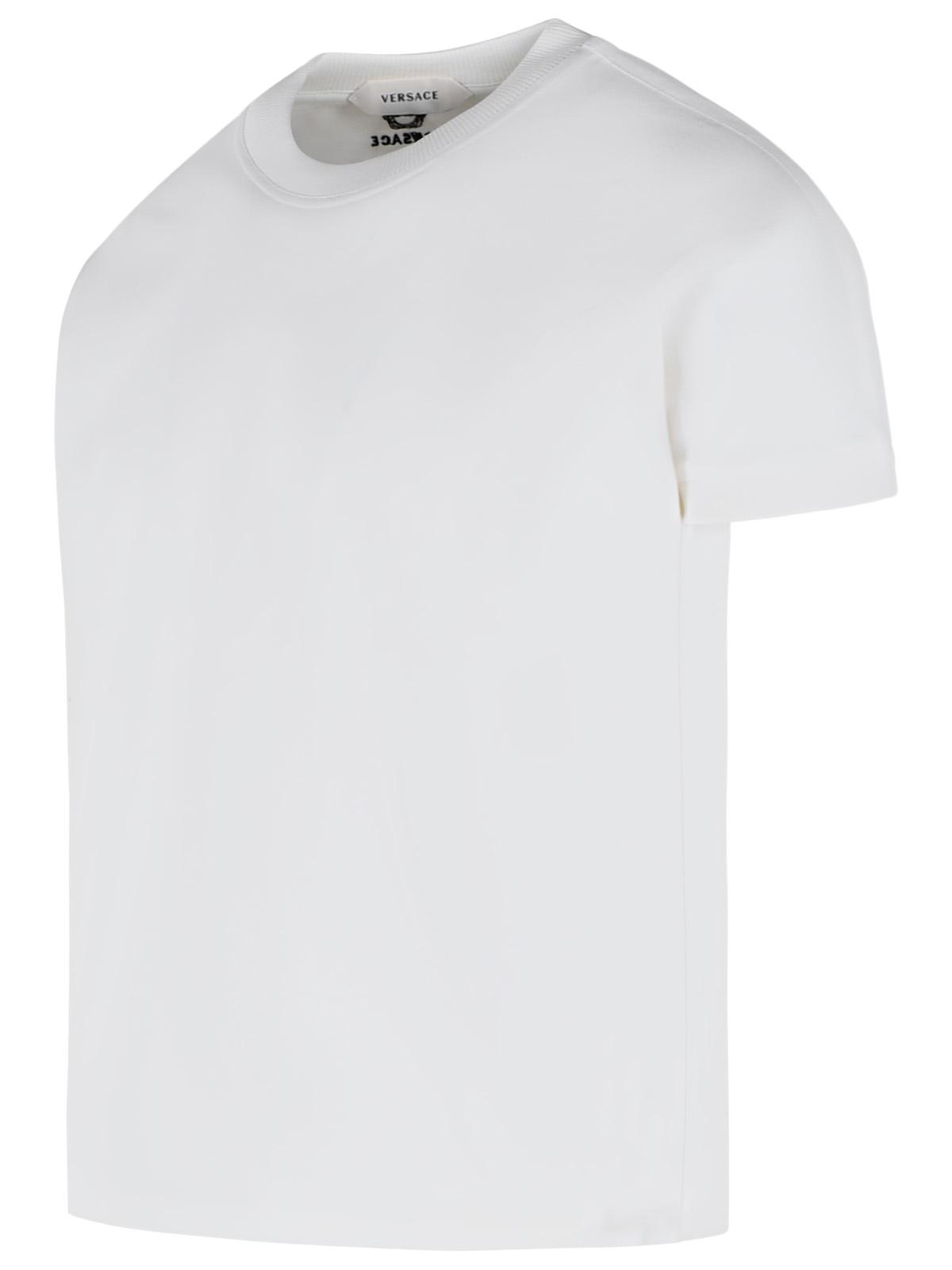 Versace White Stretch Cotton T-Shirt Men VERSACE