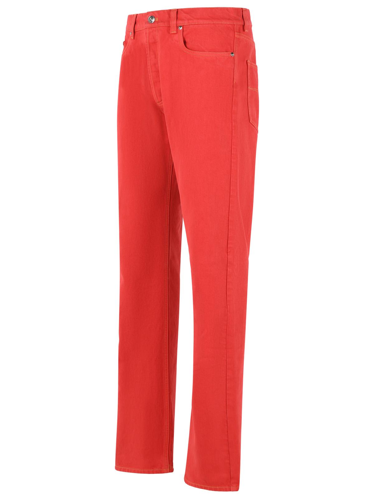 Versace Red Cotton Straight Jeans Men VERSACE