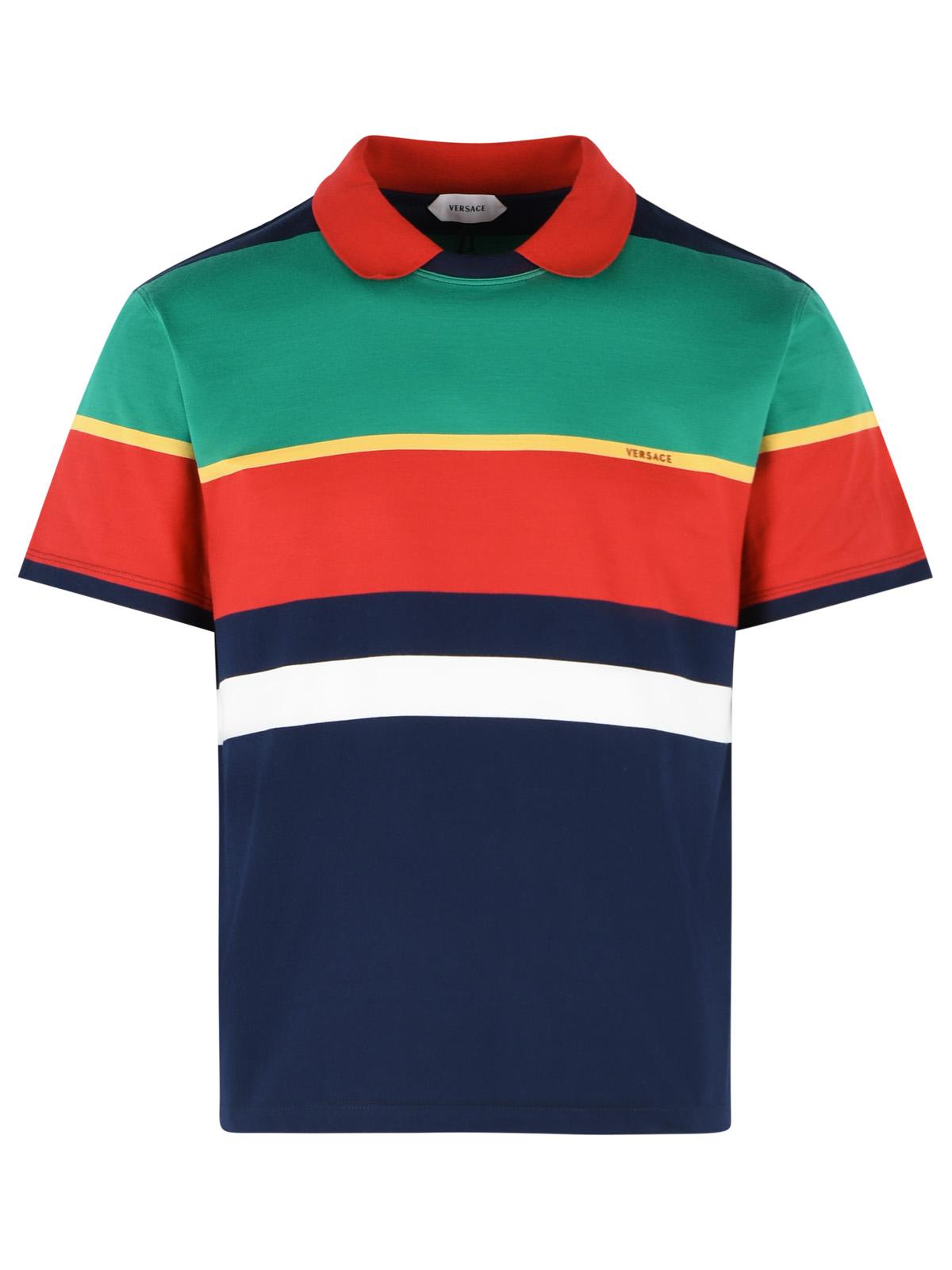 Versace Multicolor Cotton Jersey Sweater Men VERSACE