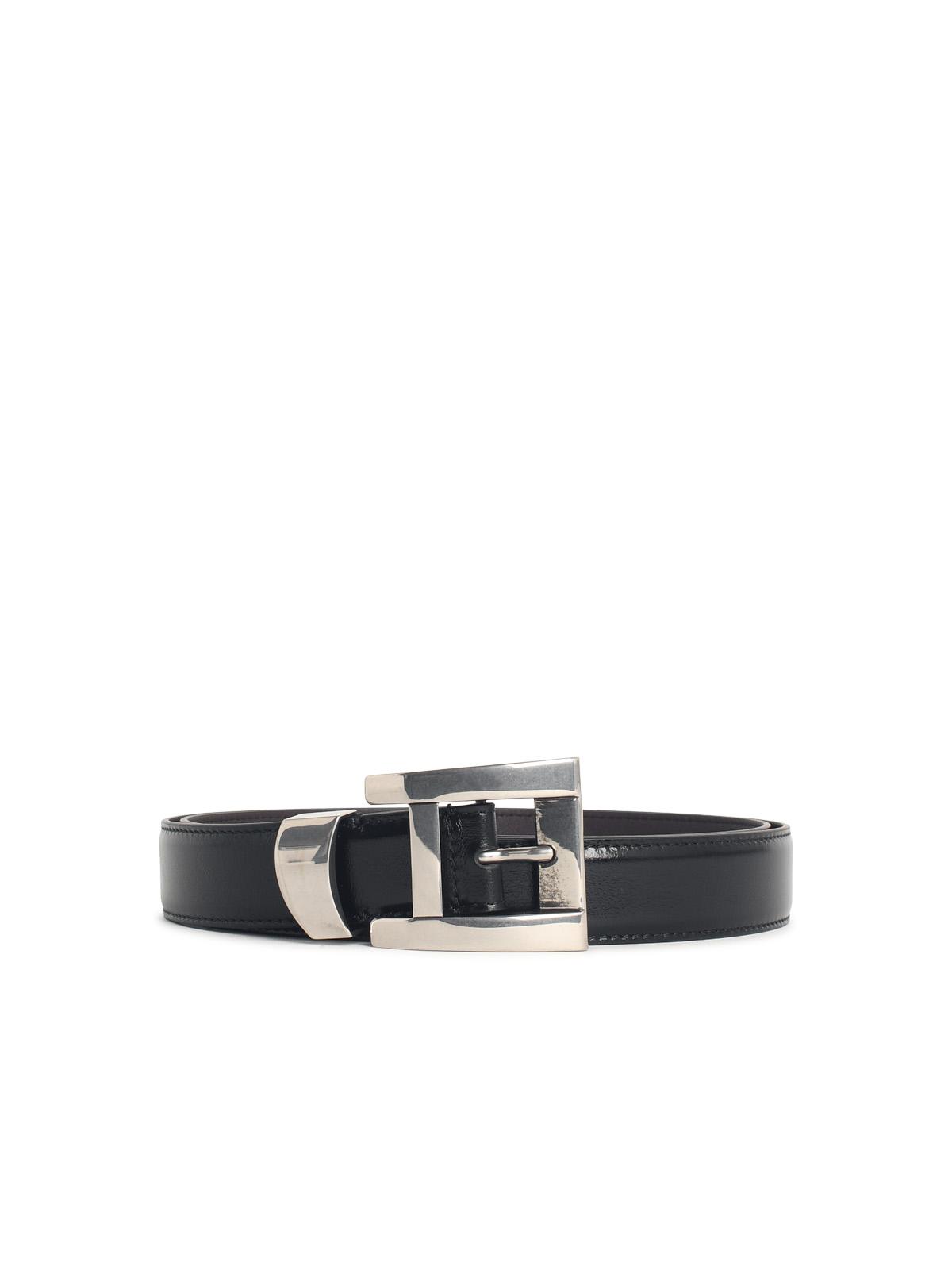 Versace Black Leather Belt Women VERSACE