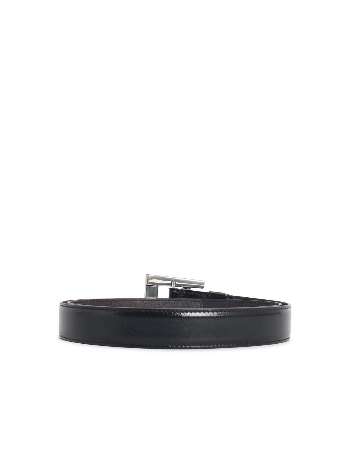 Versace Black Leather Belt Women VERSACE