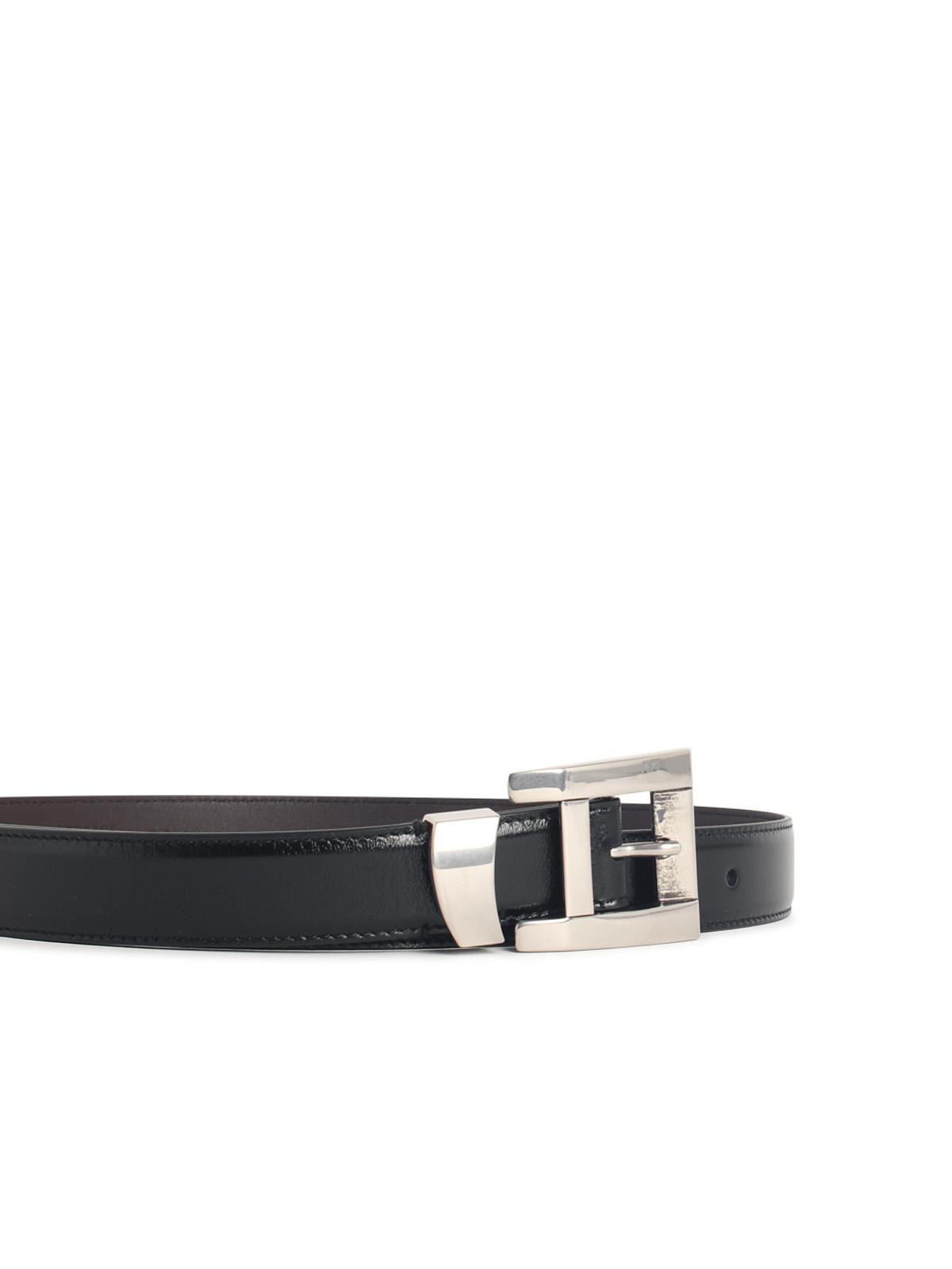 Versace Black Leather Belt Women VERSACE