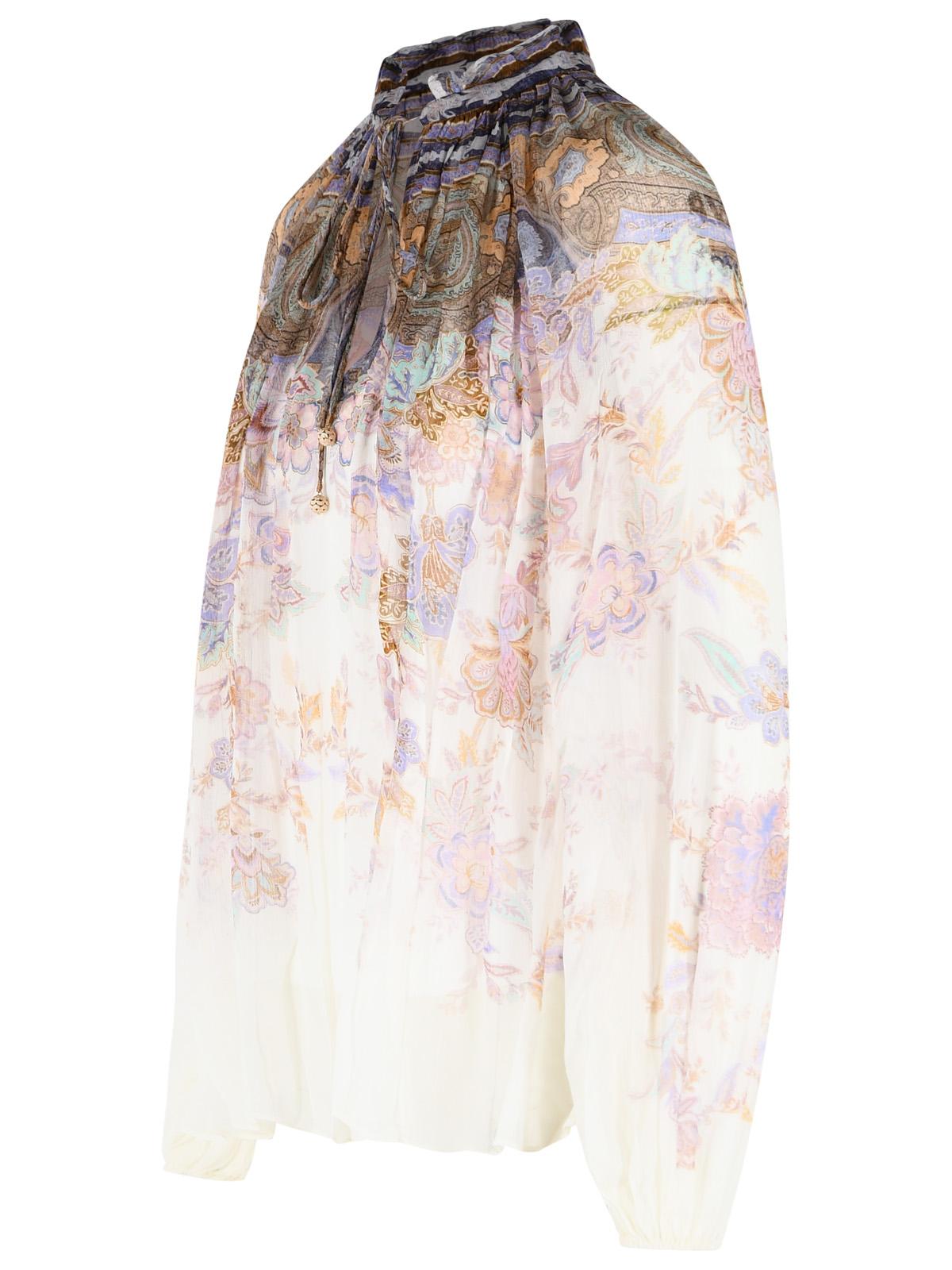 Zimmermann 'Luna Billow' Viscose Cream Blouse Women ZIMMERMANN