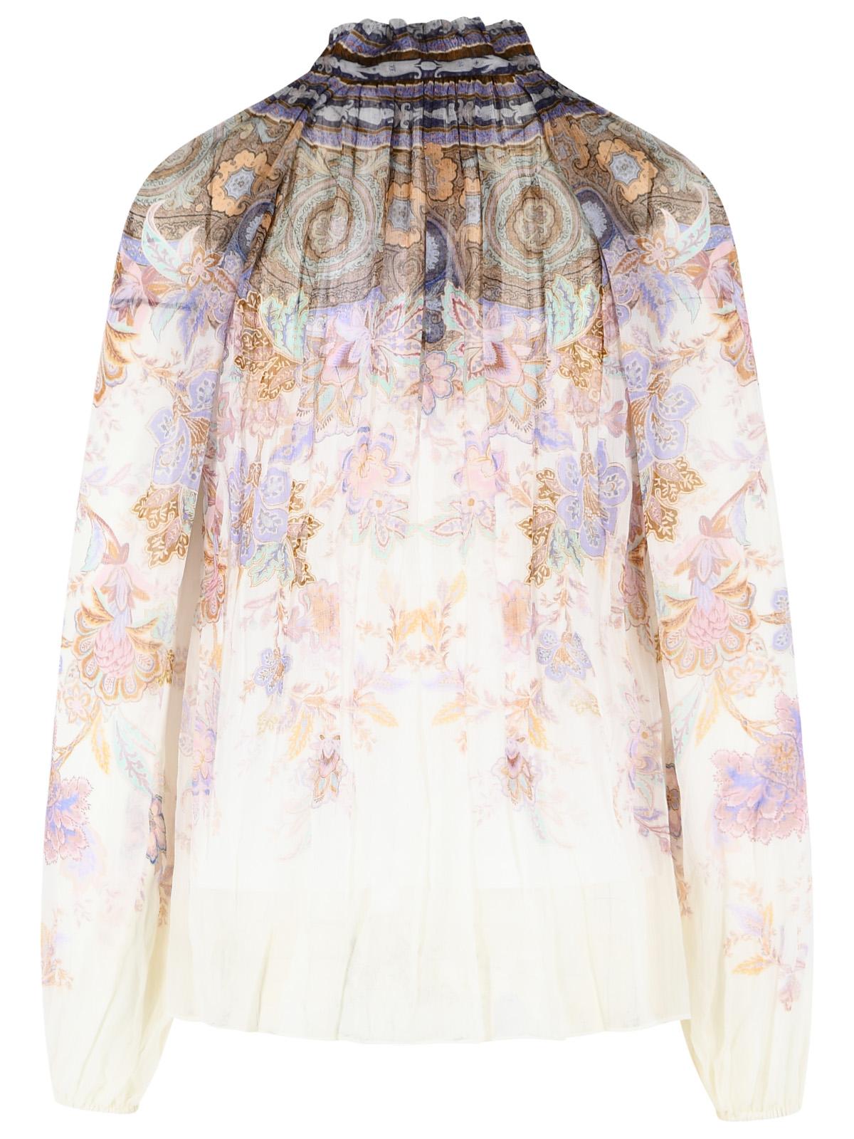 Zimmermann 'Luna Billow' Viscose Cream Blouse Women ZIMMERMANN