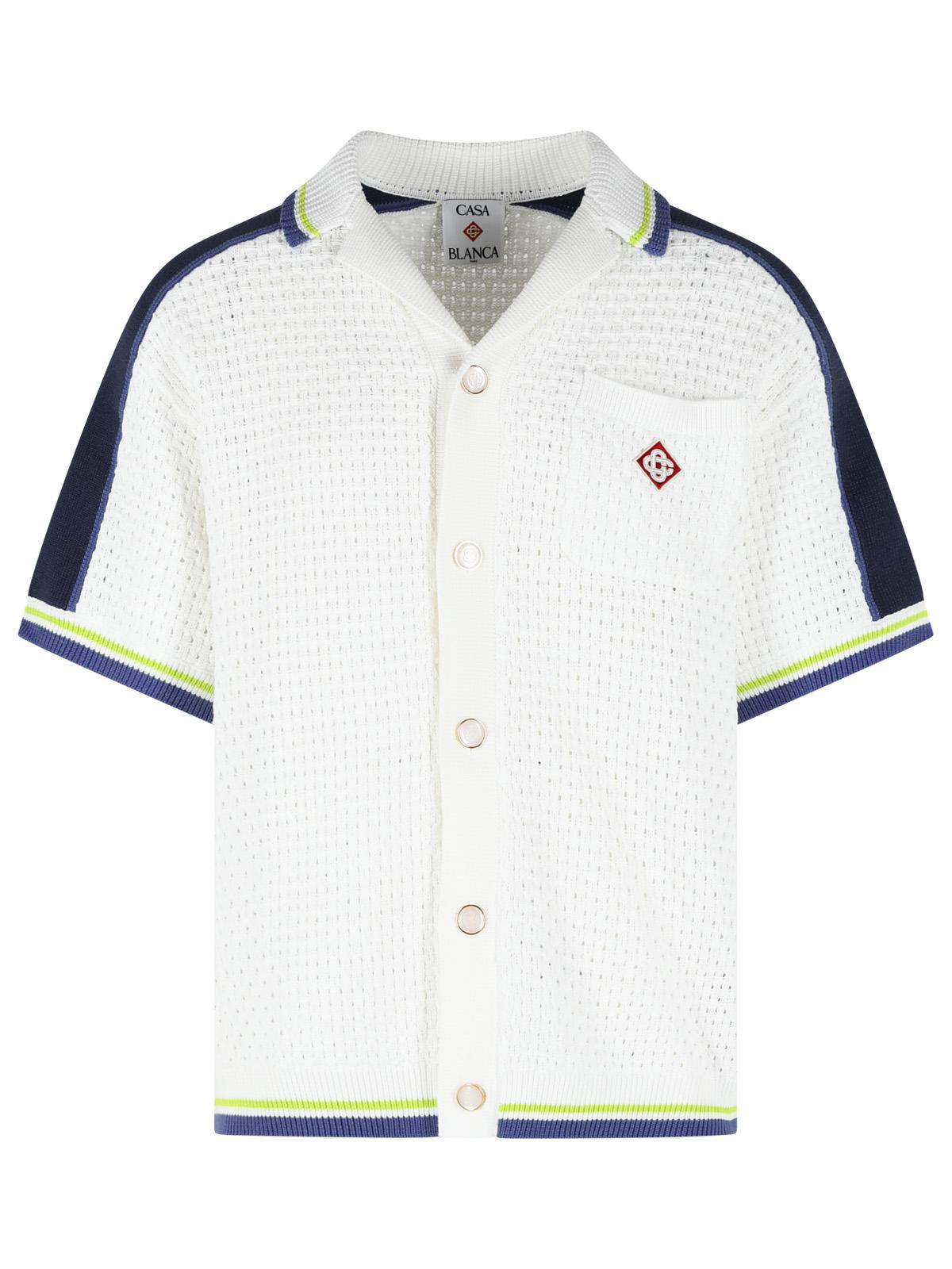 Casablanca White Cotton Blend T-Shirt Men CASABLANCA