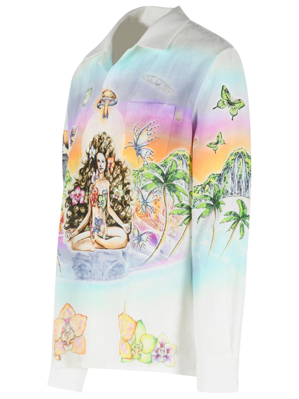 Casablanca 'Innocence' White Linen Shirt Men CASABLANCA