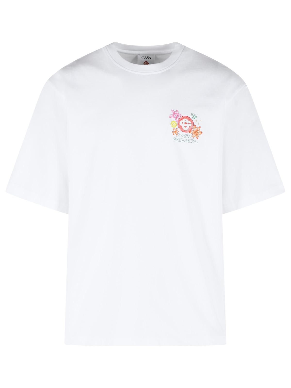 Casablanca 'Collage D'icones' White Cotton T-Shirt Men CASABLANCA