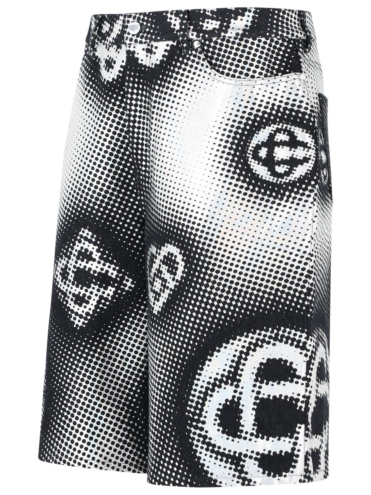 Casablanca 'Perlescent' Navy Cotton Bermuda Shorts Men CASABLANCA