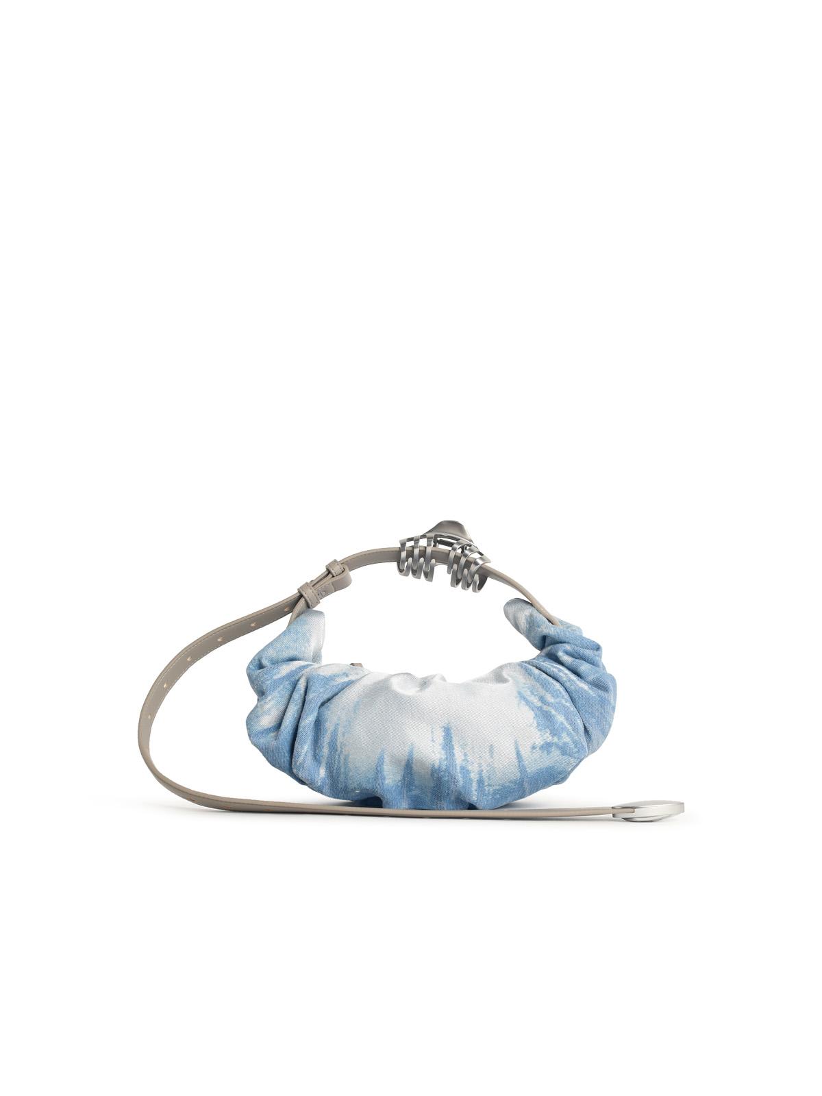 Diesel 'Hobo Grab-D' Blue Satin Denim Bag Women DIESEL