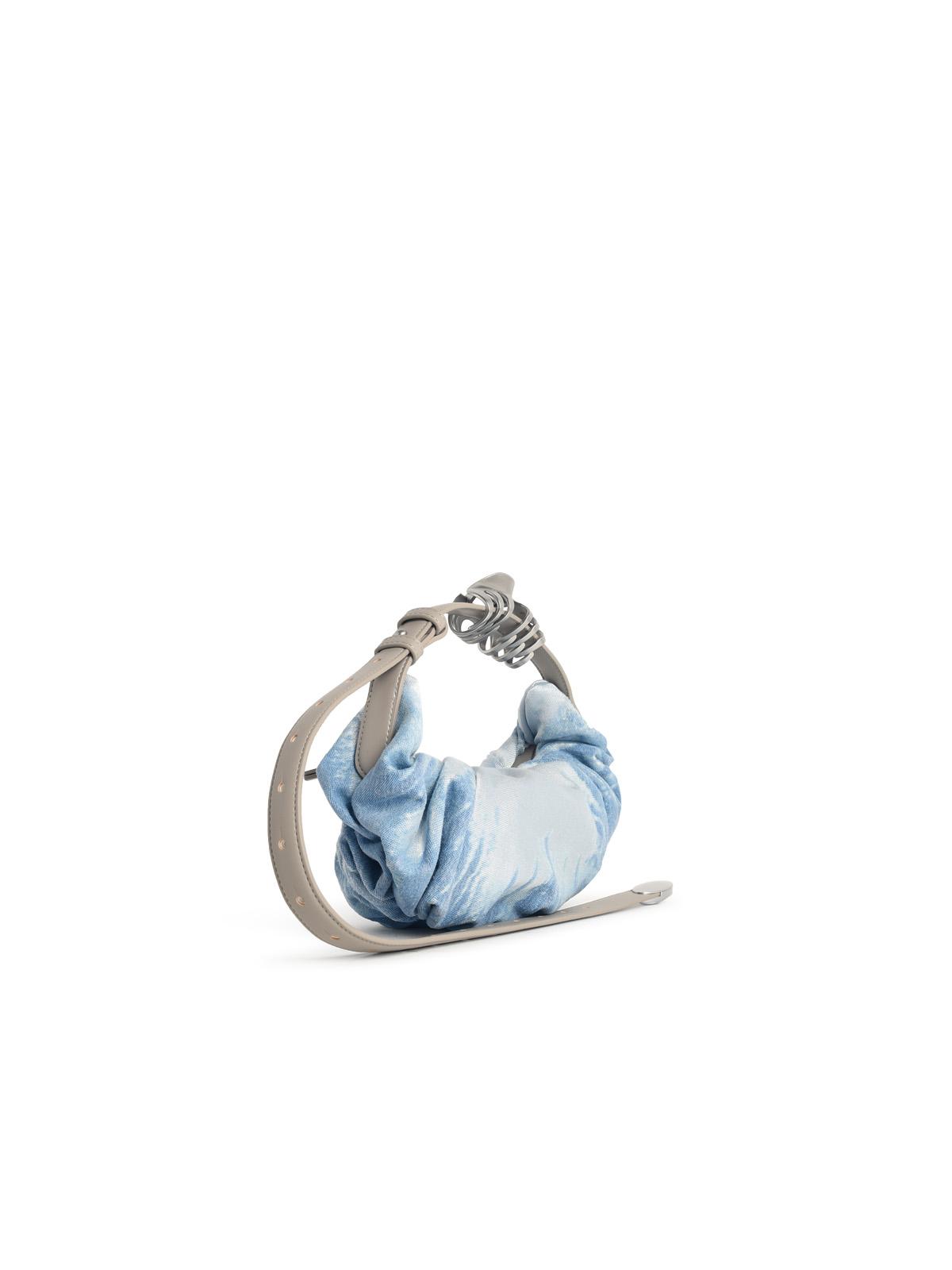 Diesel 'Hobo Grab-D' Blue Satin Denim Bag Women DIESEL
