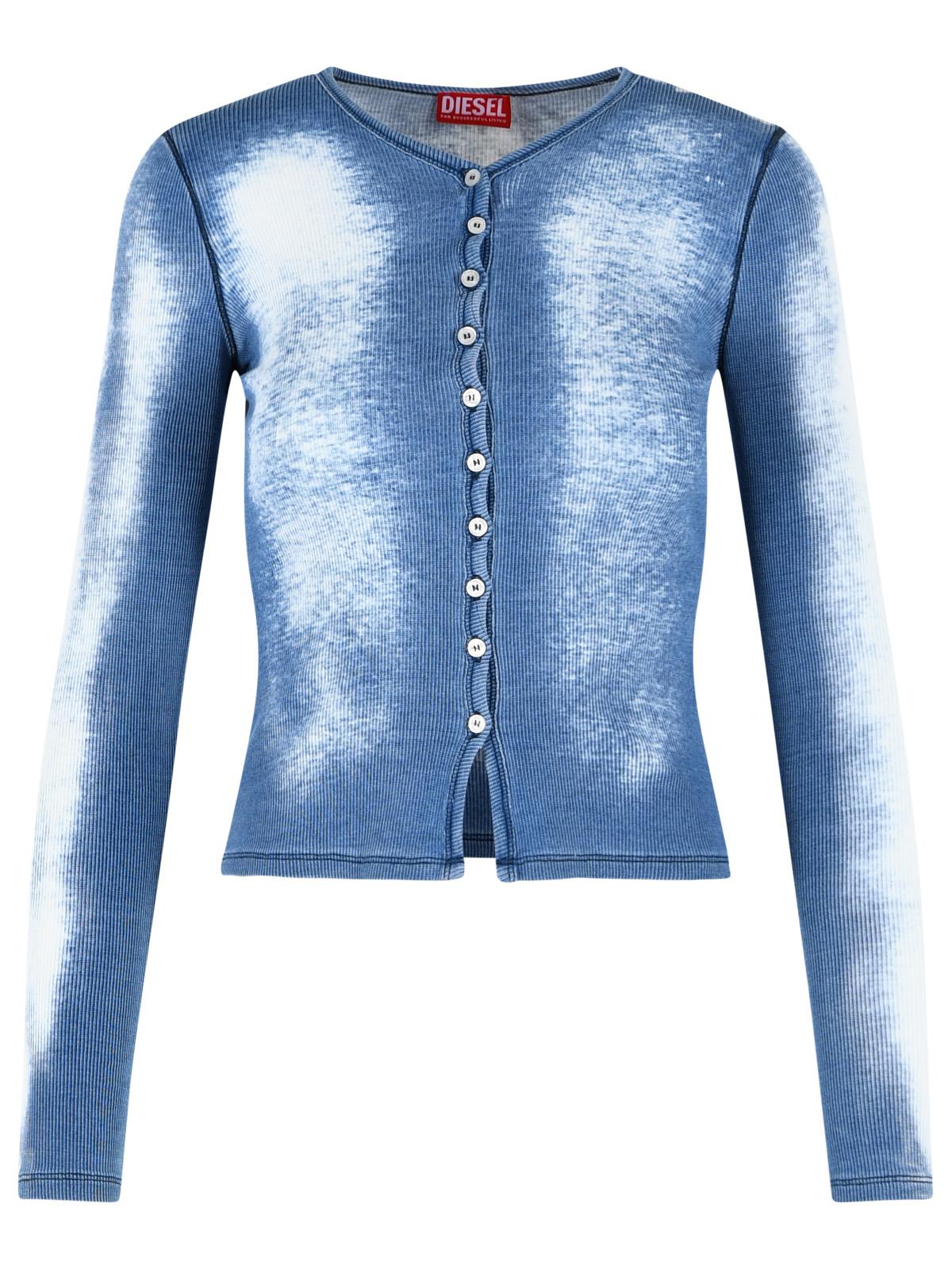 Diesel 'Gabriel' Light Blue Stretch Cotton T-Shirt Women DIESEL