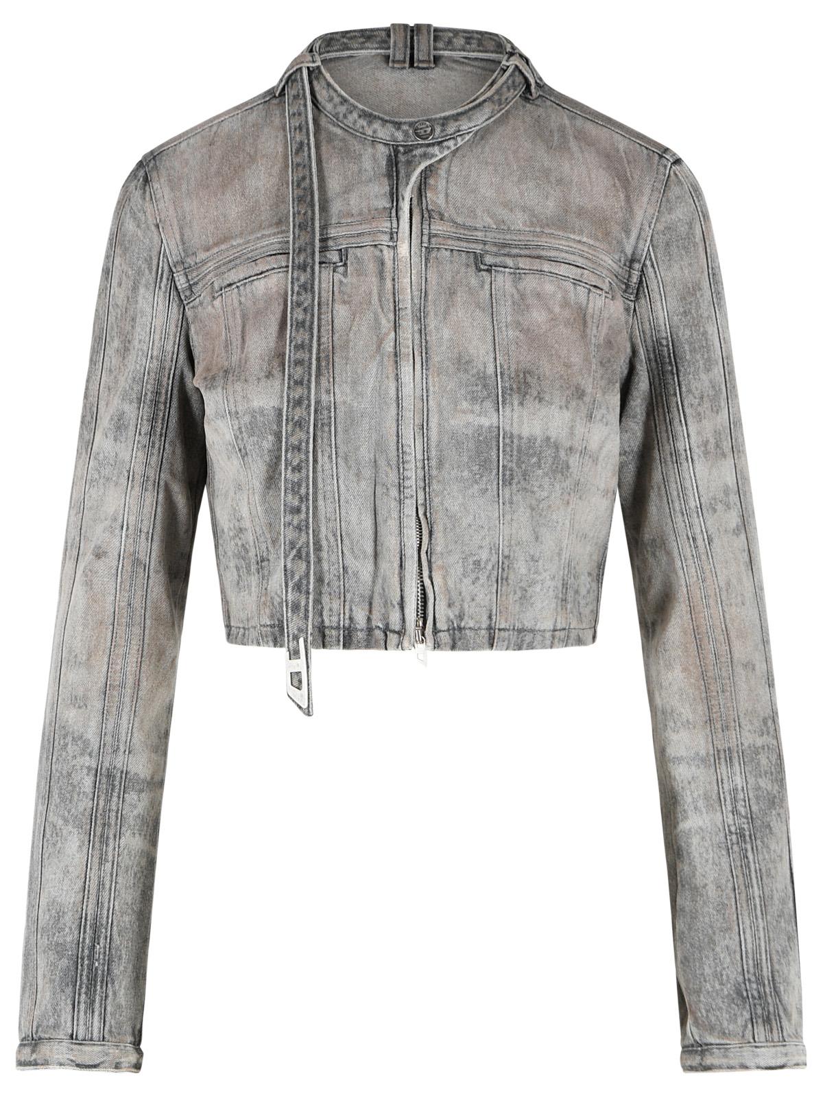 Diesel 'Saphix' Grey Cotton Blend Jacket Women DIESEL