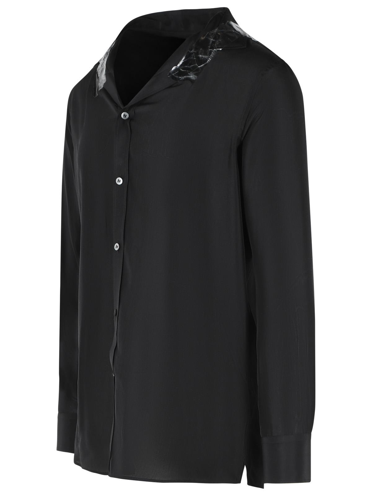 Maison Margiela Black Silk Shirt Men MAISON MARGIELA