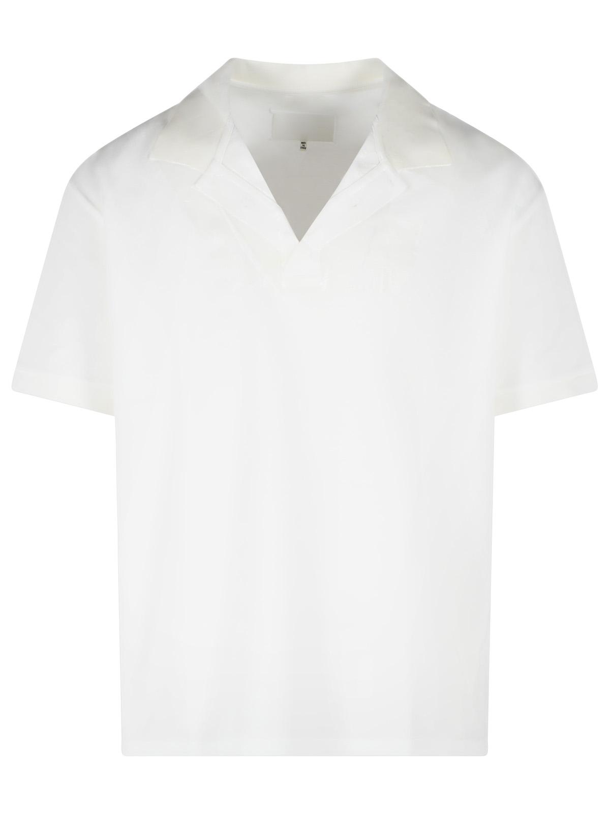 Maison Margiela White Cotton Polo Shirt Men MAISON MARGIELA