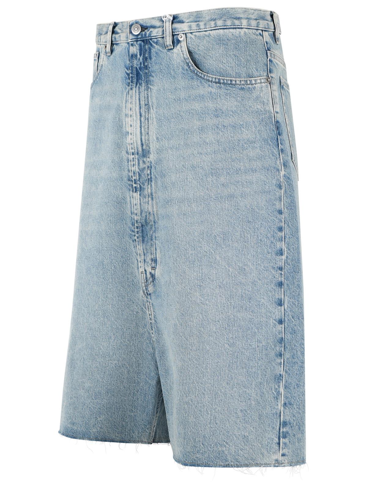 Maison Margiela Light Blue Cotton Bermuda Shorts Men MAISON MARGIELA