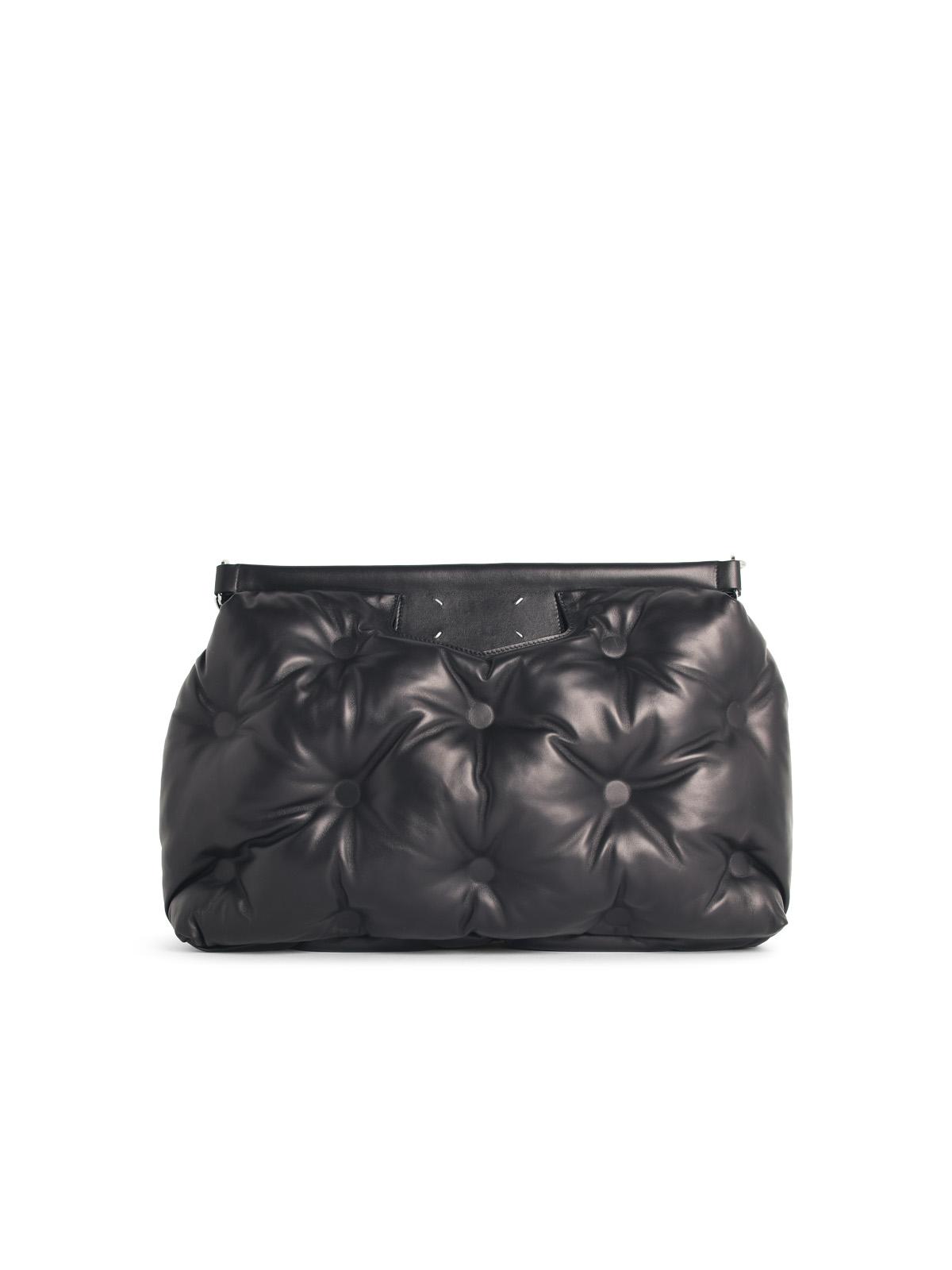 Maison Margiela Glam Slam Classique' Large Black Leather Bag Women MAISON MARGIELA