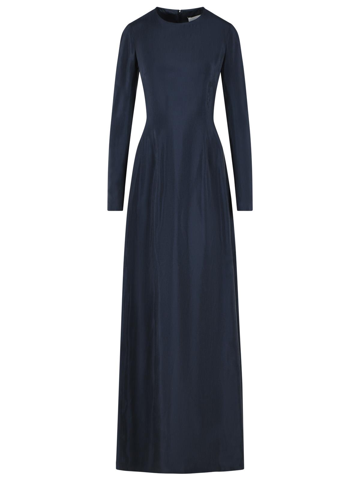 Maison Margiela Blue Cupro Maxi Dress Women MAISON MARGIELA