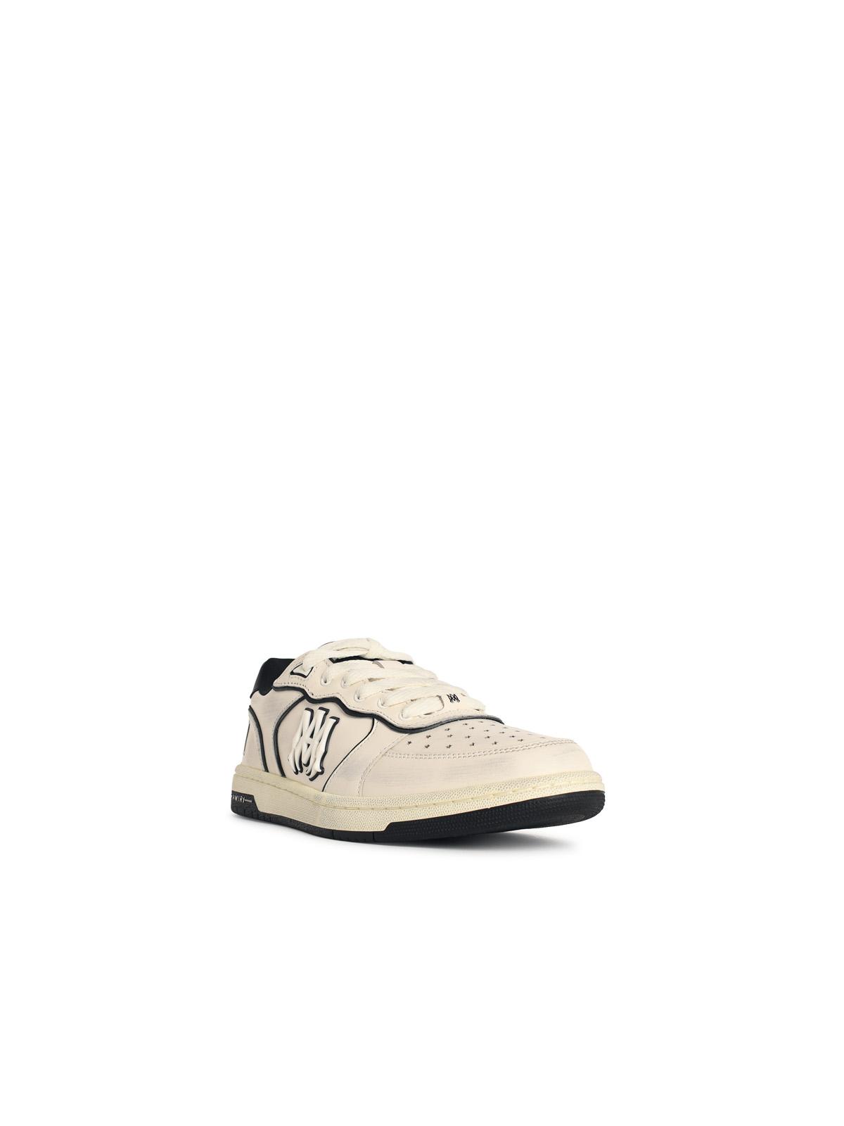 Amiri 'Newport' Ivory White Leather Blend Sneakers Men AMIRI