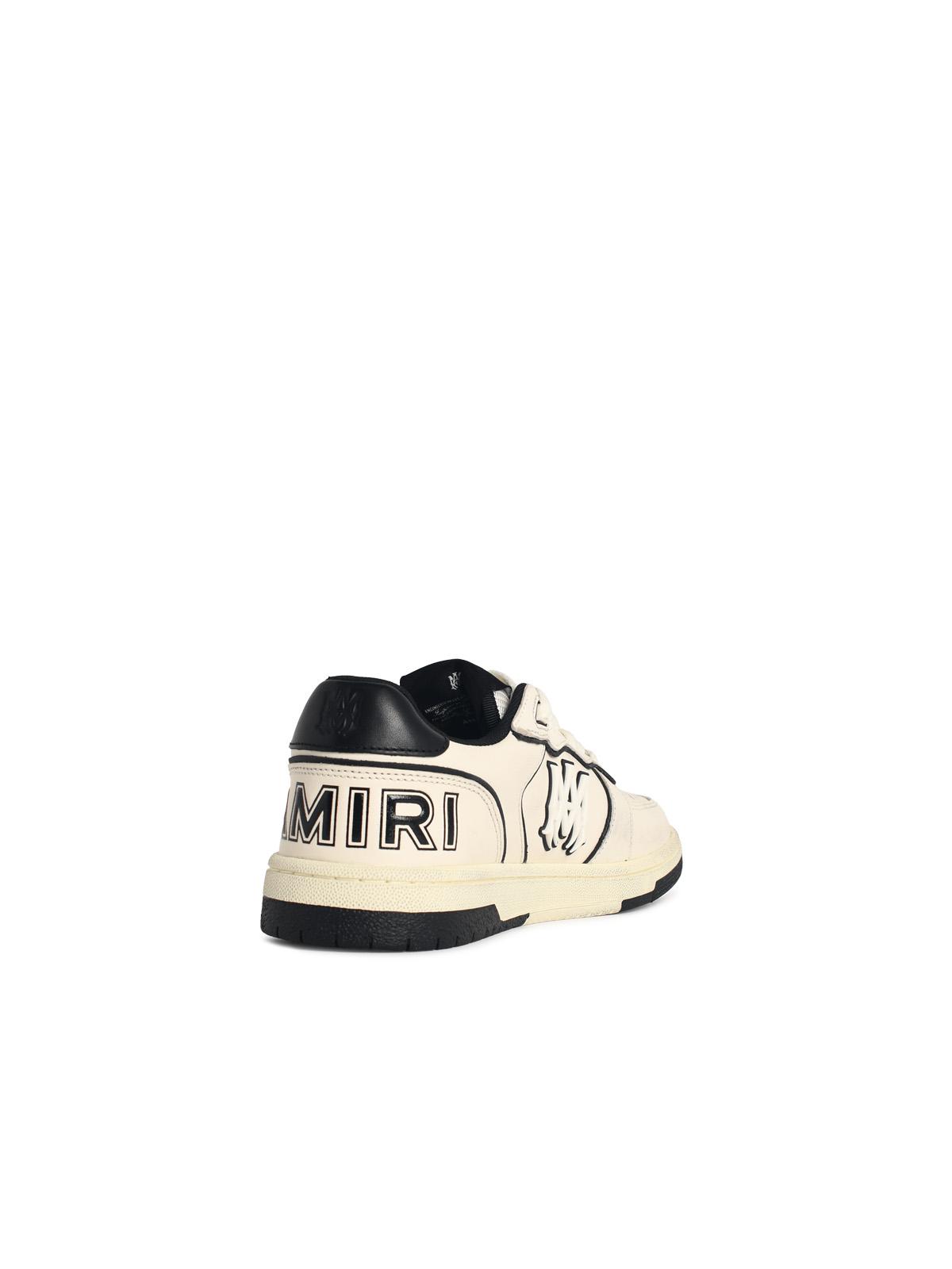 Amiri 'Newport' Ivory White Leather Blend Sneakers Men AMIRI