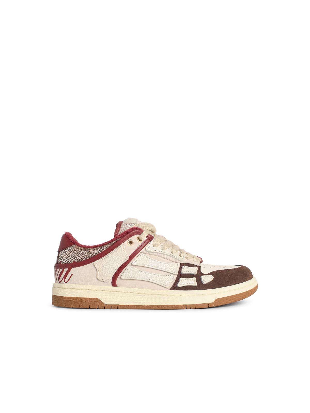 Amiri 'Skel' Brown Leather Sneakers Men AMIRI