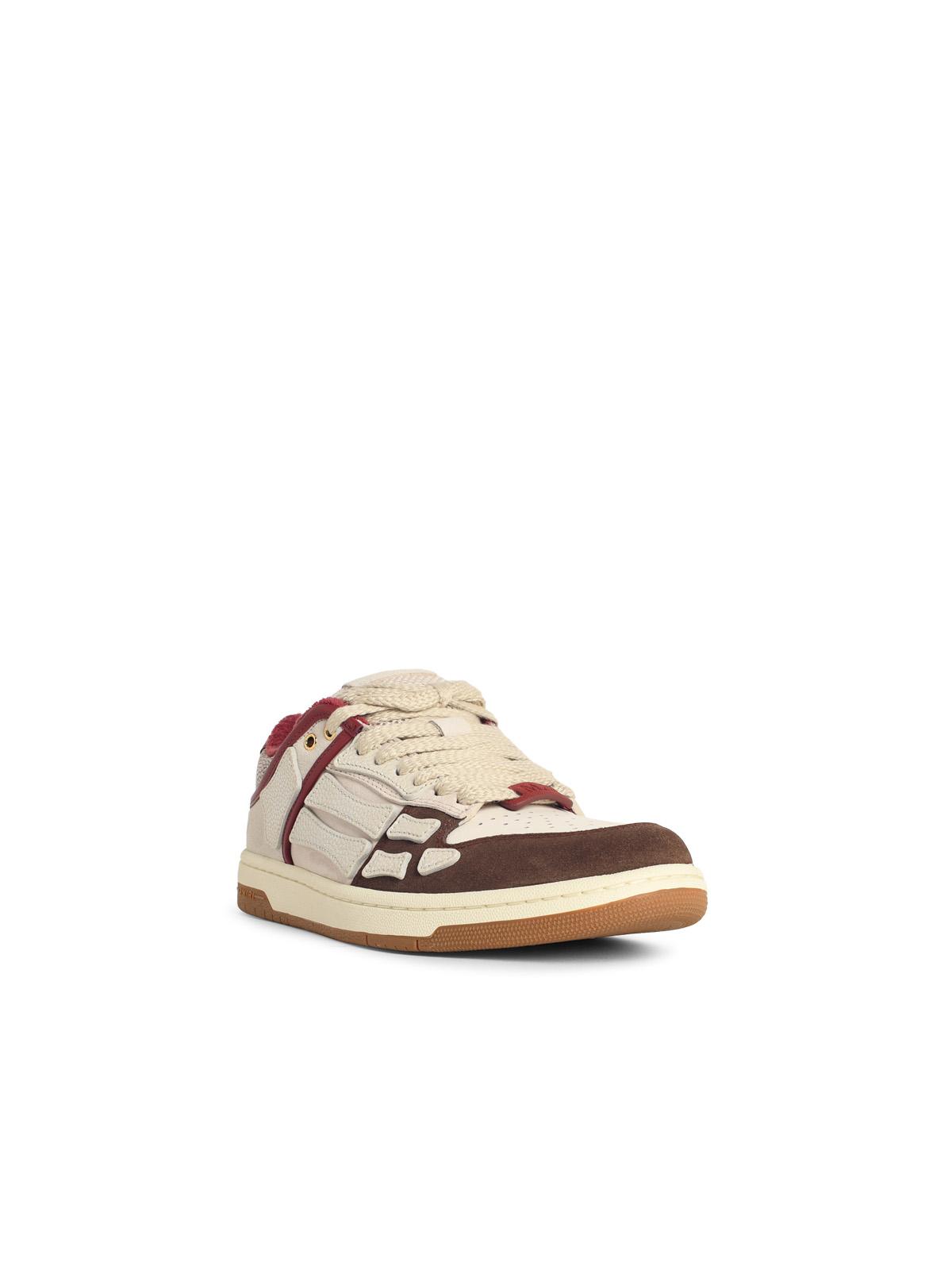 Amiri 'Skel' Brown Leather Sneakers Men AMIRI